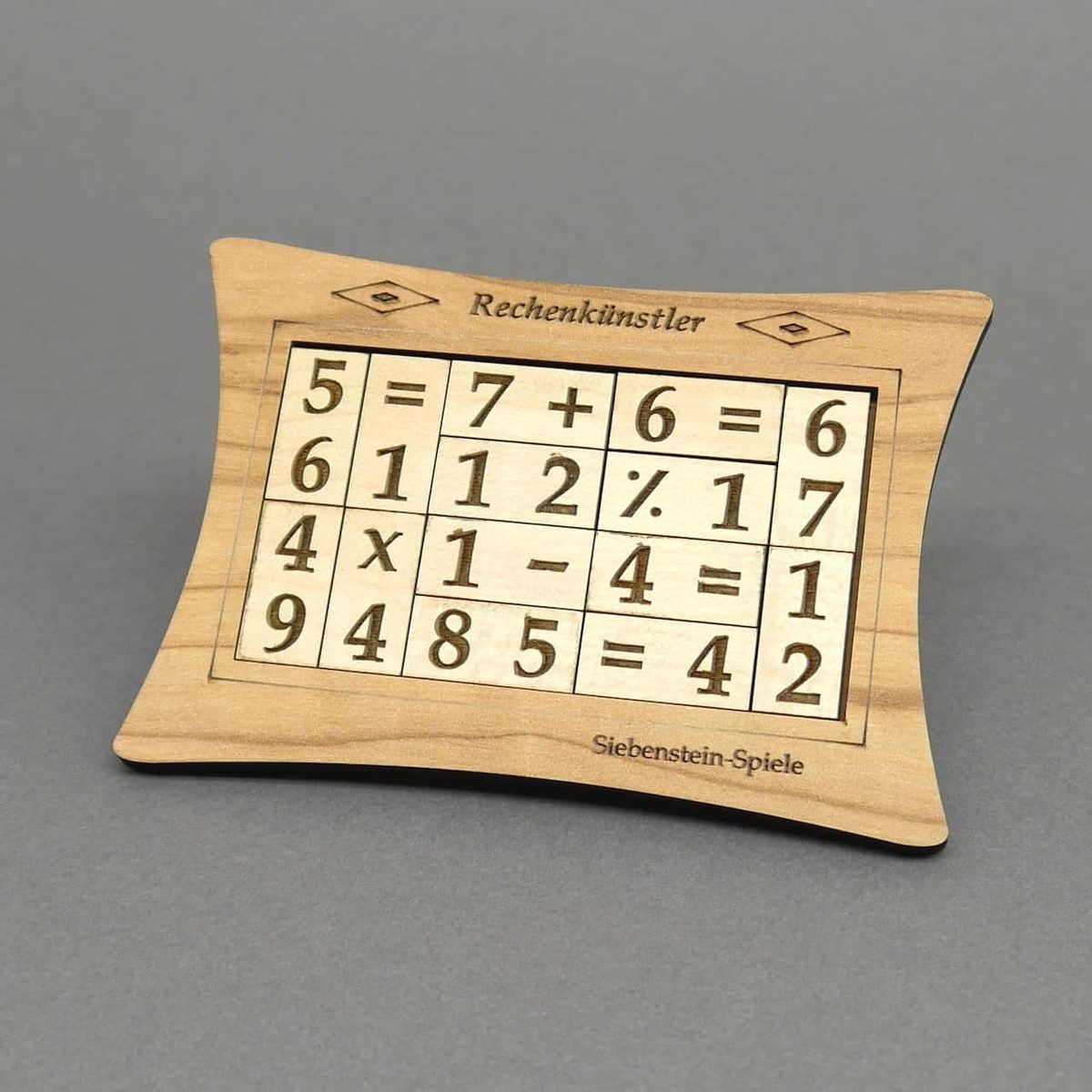 ROMBOL Denkspiele Spiel RECHENKÜNSTLER - mathematisches Legepuzzle, Denkspiel, Holzpuzzle