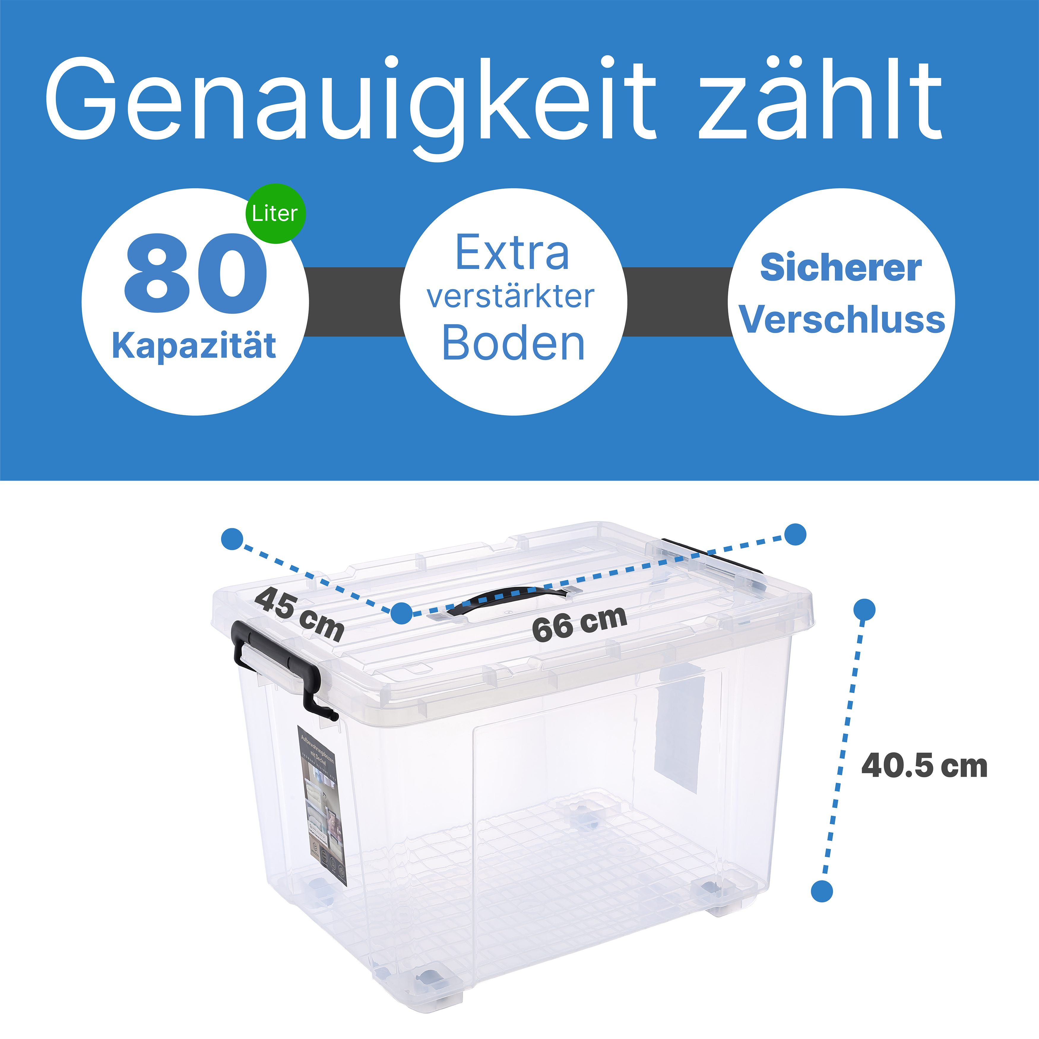 2mGoods Aufbewahrungsbox große Plastikboxen mit Deckel günstig online kaufen