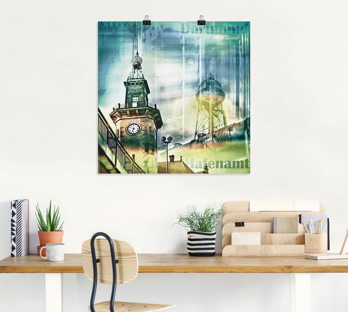 Artland Wandbild »Dortmund Skyline Collage I«, Architektonische Elemente (1 Stück), in vielen Größen & Produktarten -Leinwandbild, Poster, Wandaufkleber / Wandtattoo auch für Badezimmer geeignet-HomeTrends