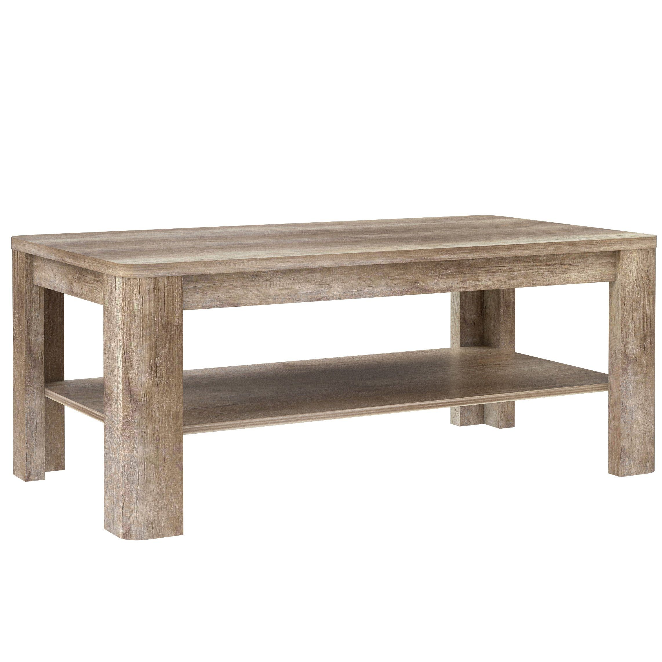 Newroom Couchtisch Eiche Antik 110 cm, Couchtisch Eiche Antik Modern Wohnzimmertisch Sofatisch Wohnzimmer
