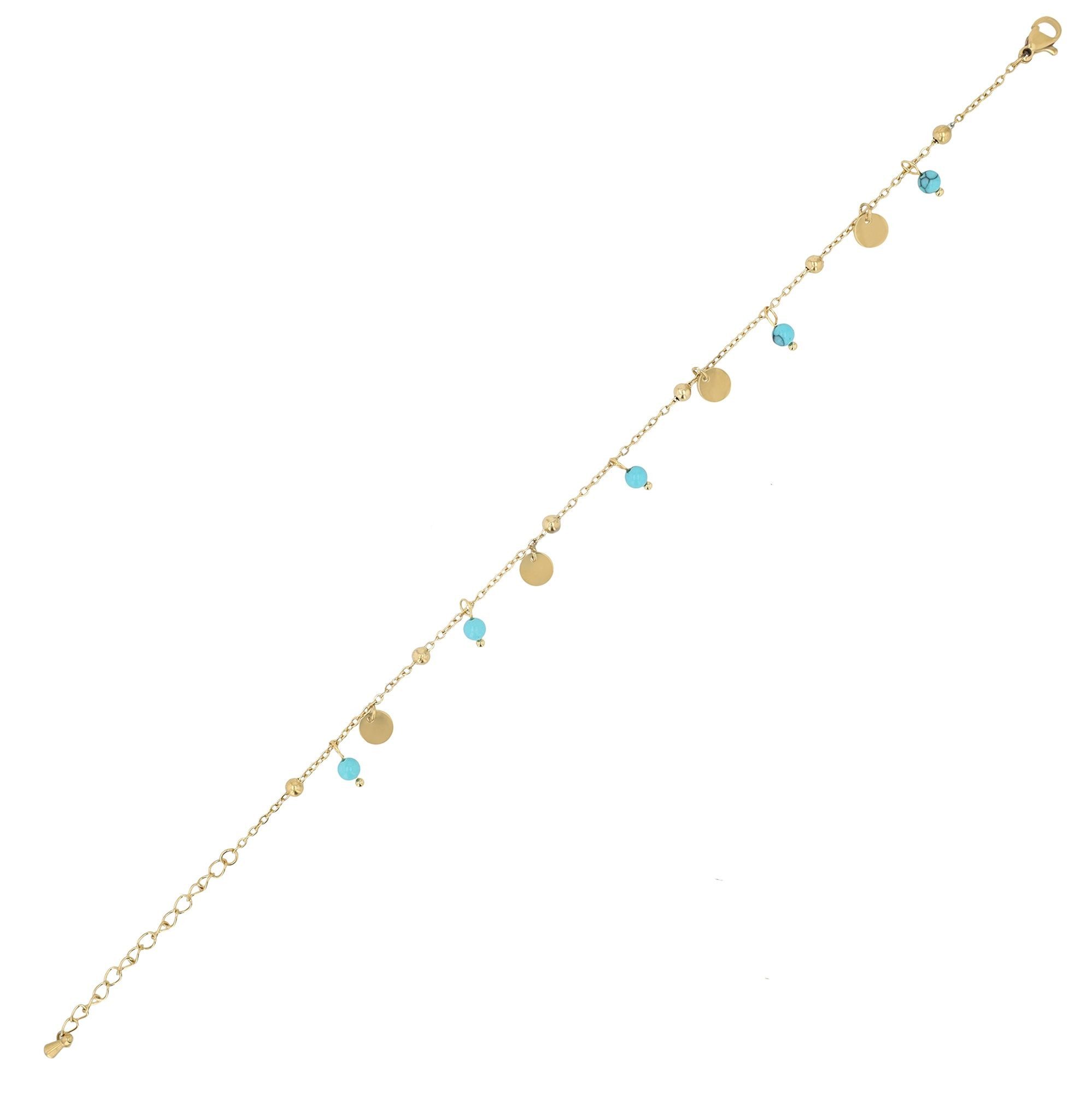 AKZENT Fußkette Nola Edelstahl gold Damen wasserfest günstig online kaufen