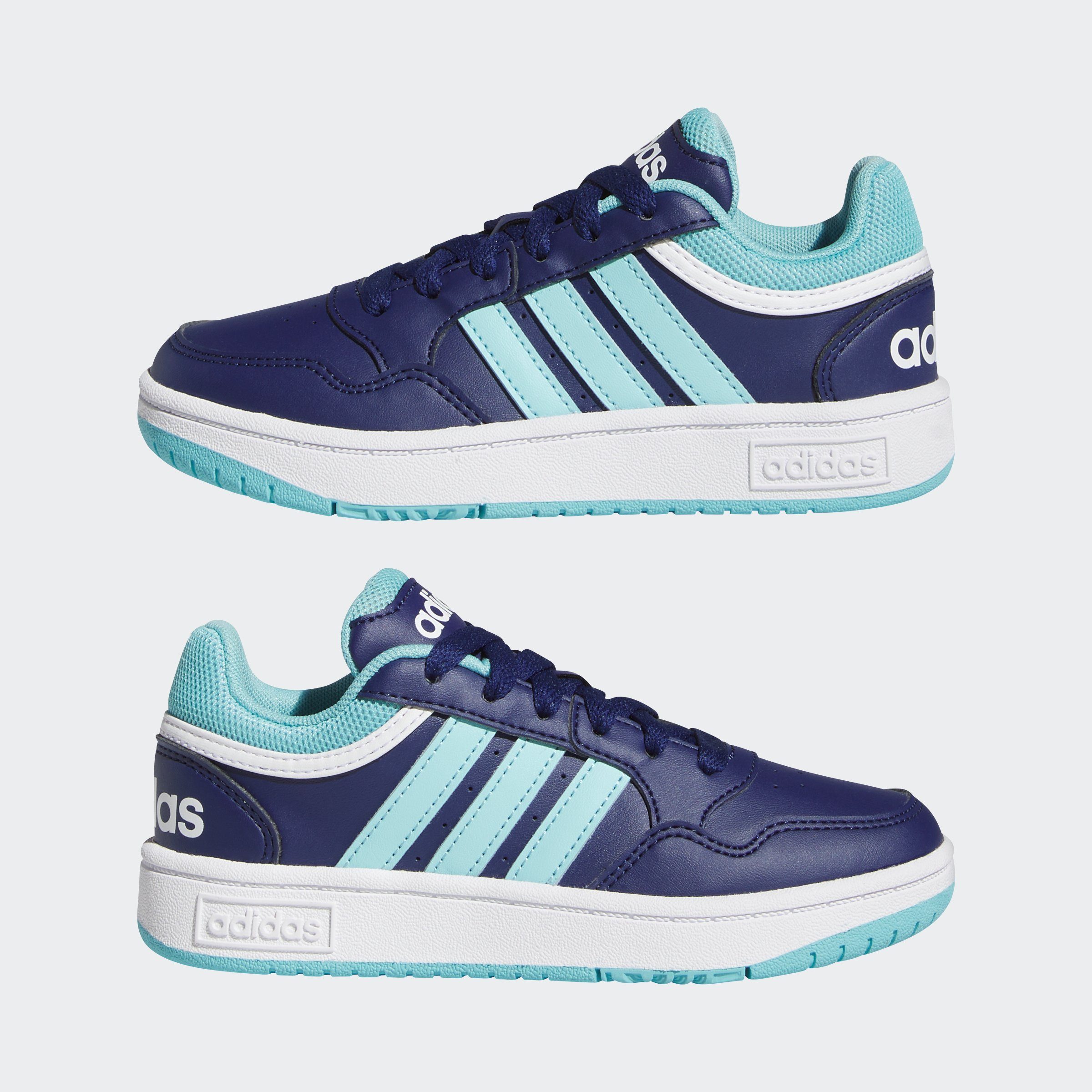 adidas Sportswear HOOPS Sneaker Blue Cloud White Light Dark Aqua / 