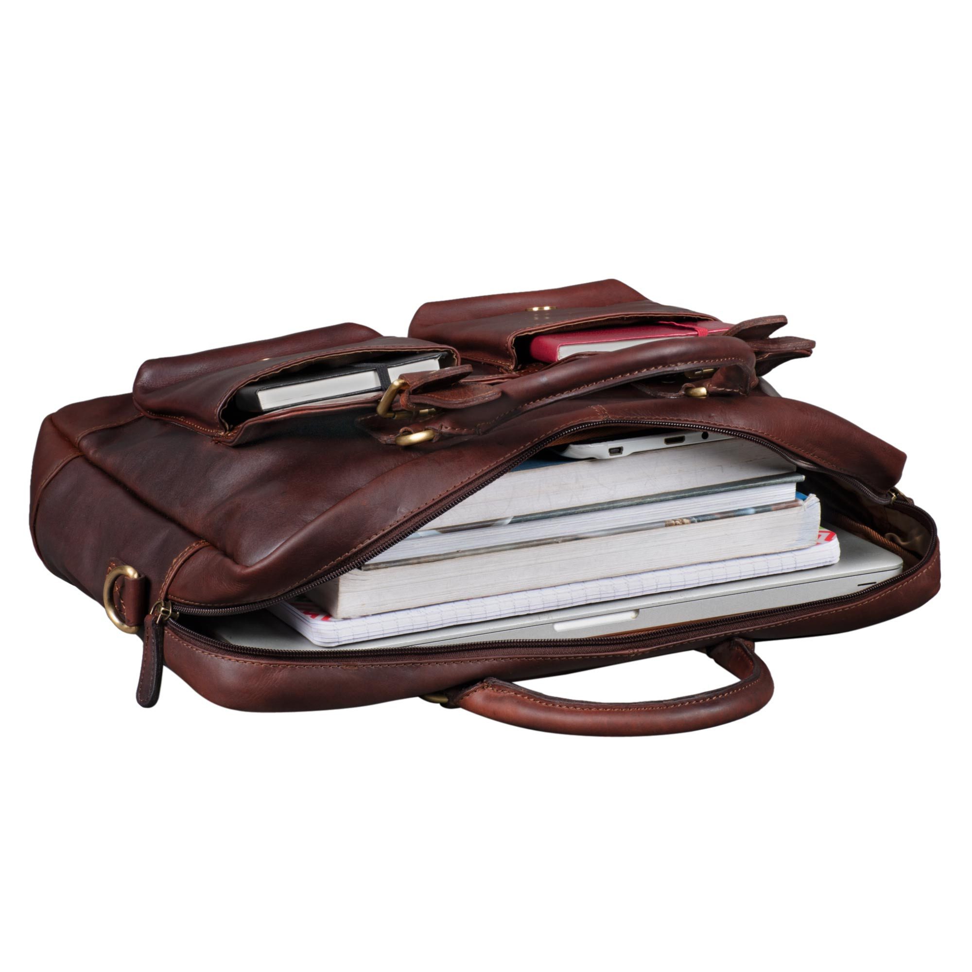 STILORD Aktentasche "Noam" Businesstasche Leder Herren Damen