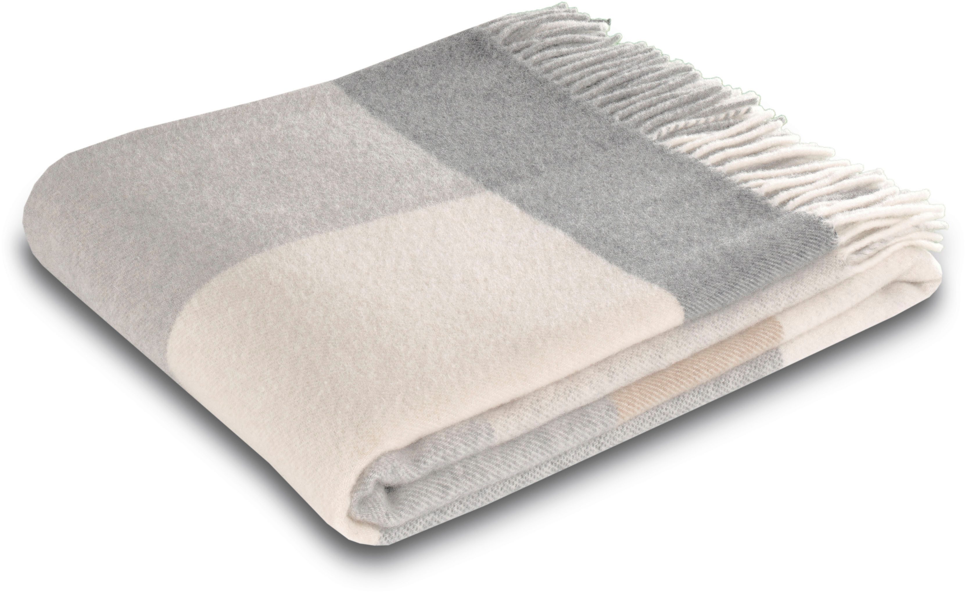 Biederlack Plaid »Plaid Soft Impression im Doubleface-Look«, Wolle-Kaschmir günstig online kaufen