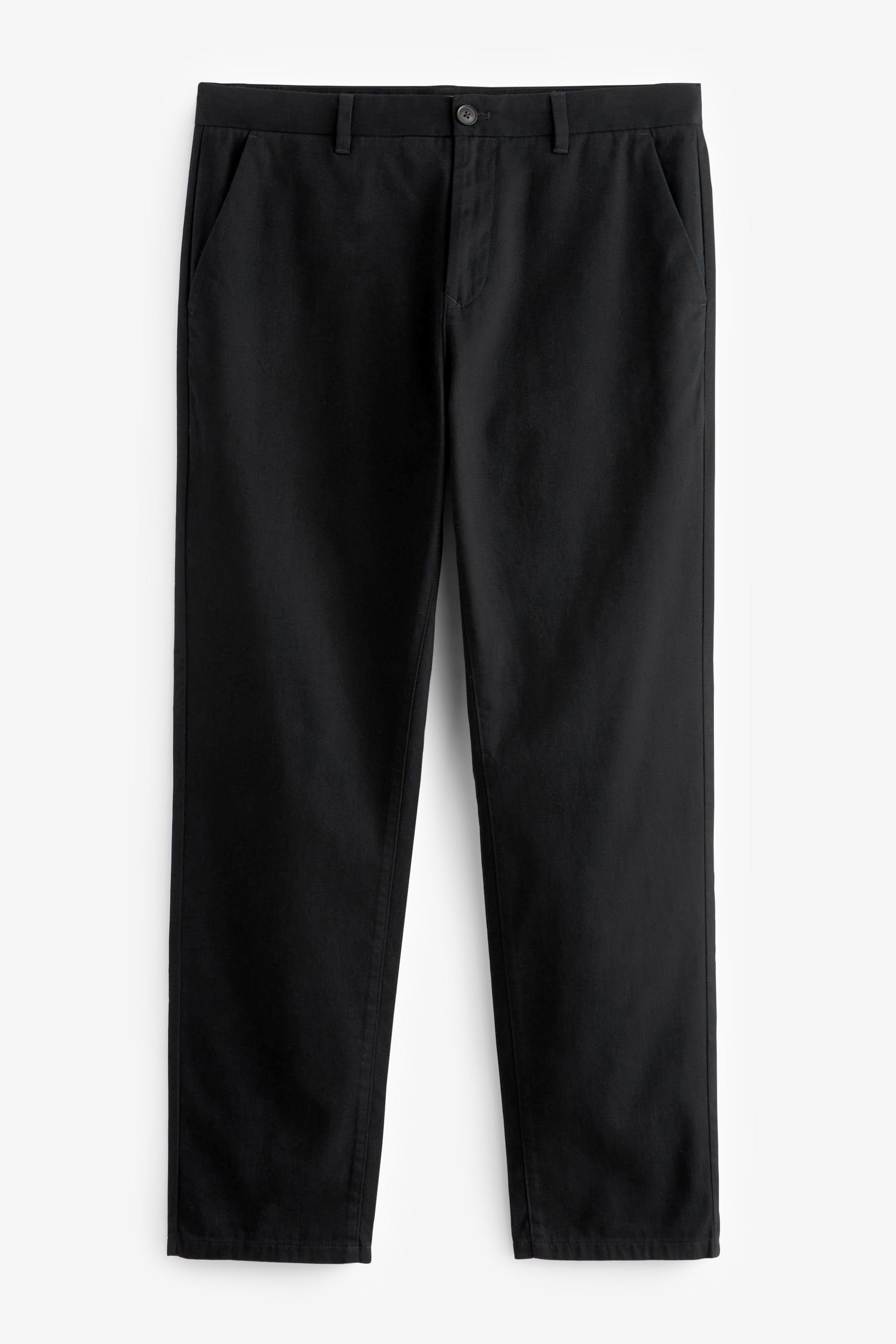 Next Chinohose Chinohose im (1-tlg) Straight Fit Black