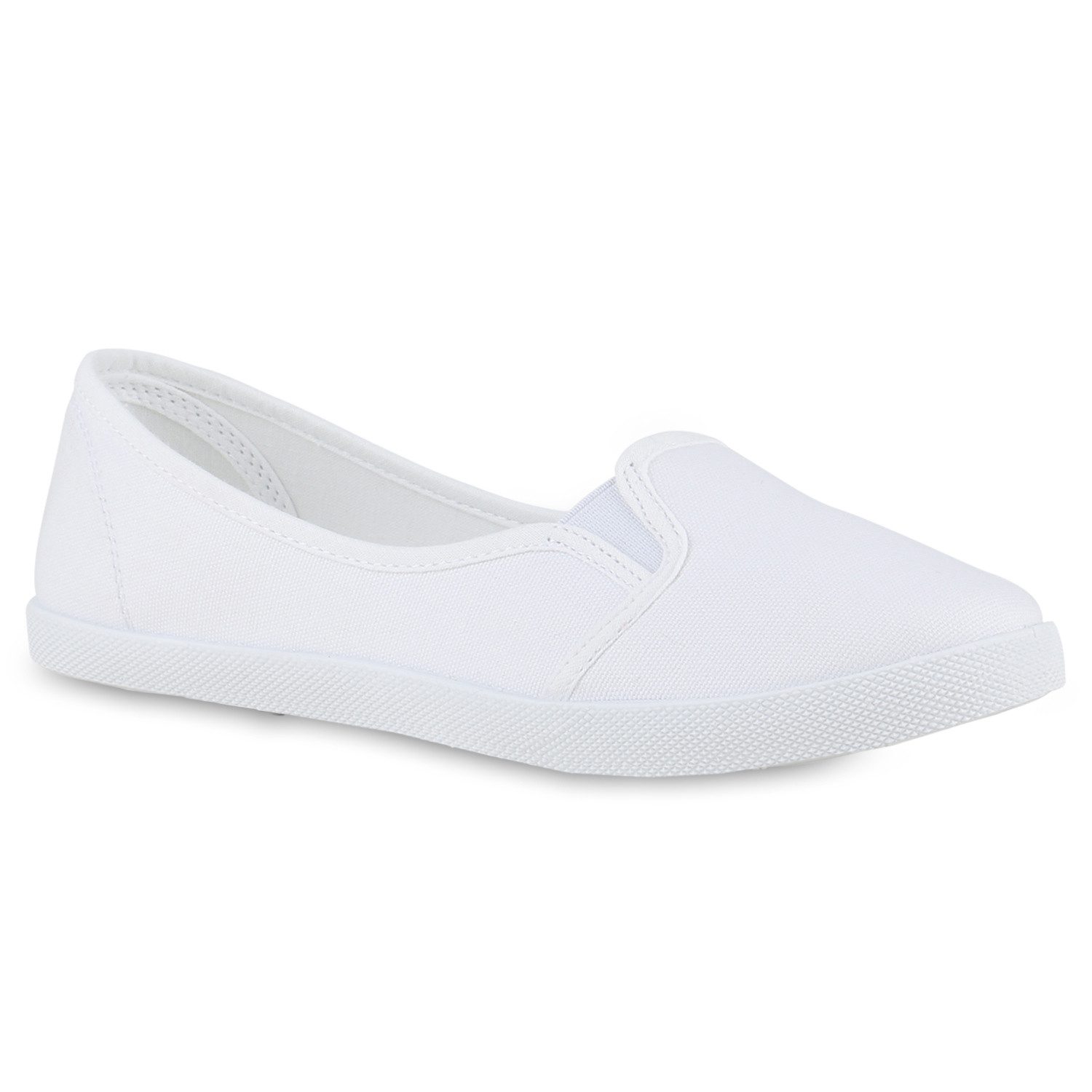 VAN HILL 71072 Slip-On Sneaker Damen Sneakers Ballerinas Stoffschuhe Flats Basic Slipper Gr. 36-41