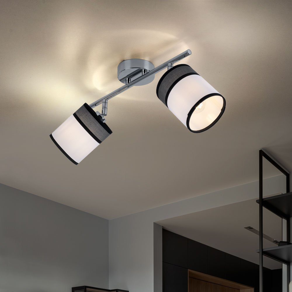 Leuchtmittel Deckenleuchte Strahler Deckenlampe 2 LED Deckenspot, etc-shop inklusive, grau nicht Flammig