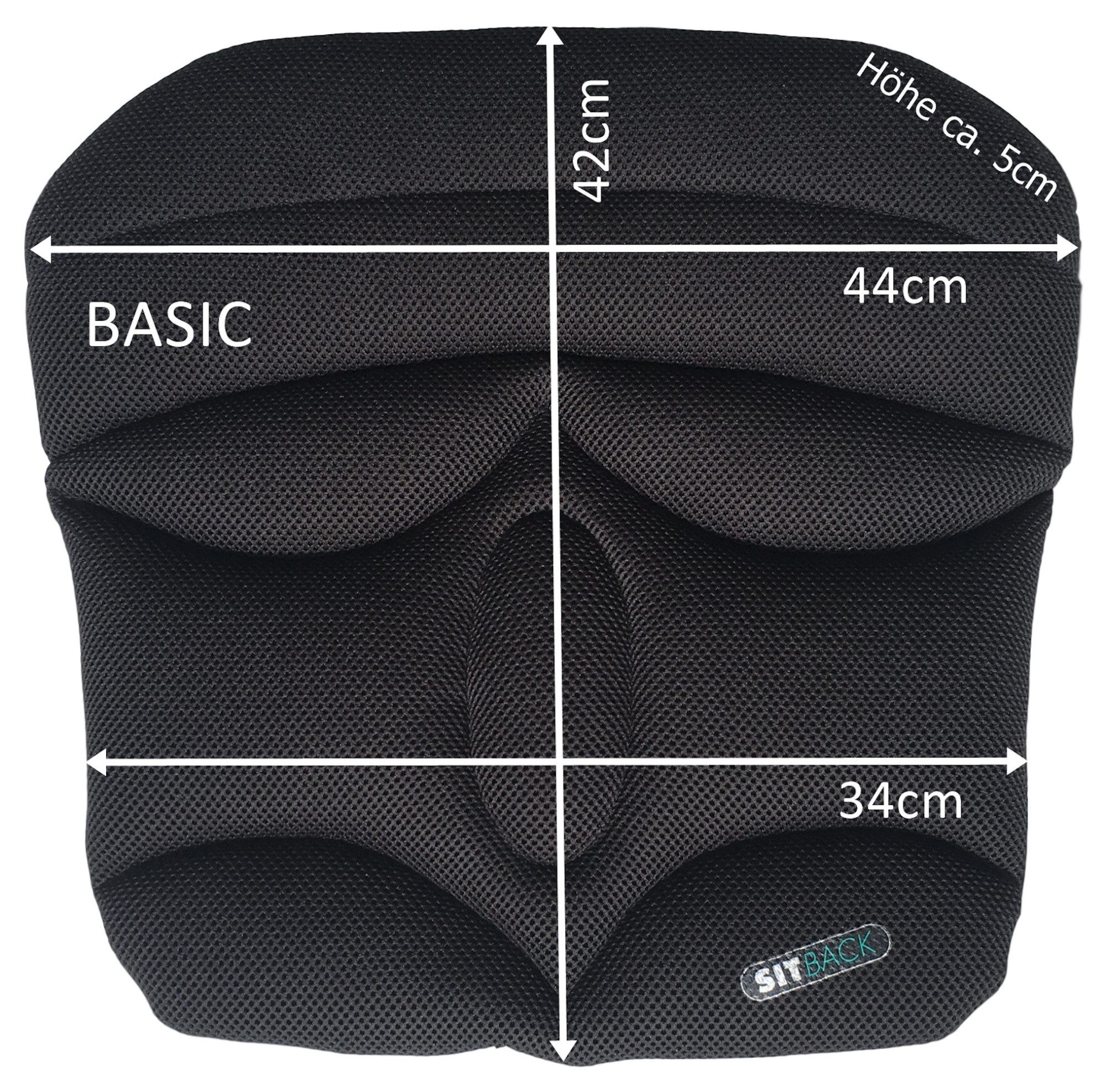 SITBACK Keilkissen Basic ergonomisches Sitzkissen für Autositze und Bürostühle – Bild 5 von 5