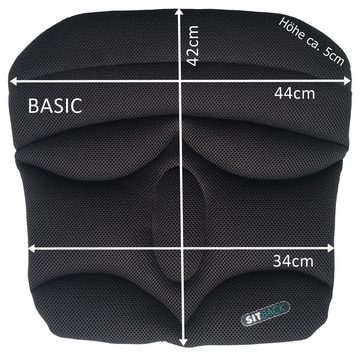 SITBACK Keilkissen Basic ergonomisches Sitzkissen für Autositze und Bürostühle