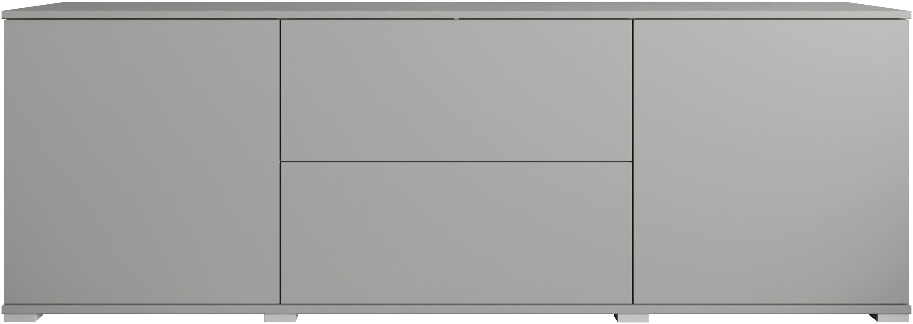 OTTO home Lowboard Kenia (1 St), 2 Türen, 2 Schubladen, Breite 180 cm, höhenverstellbare Einlegeböden