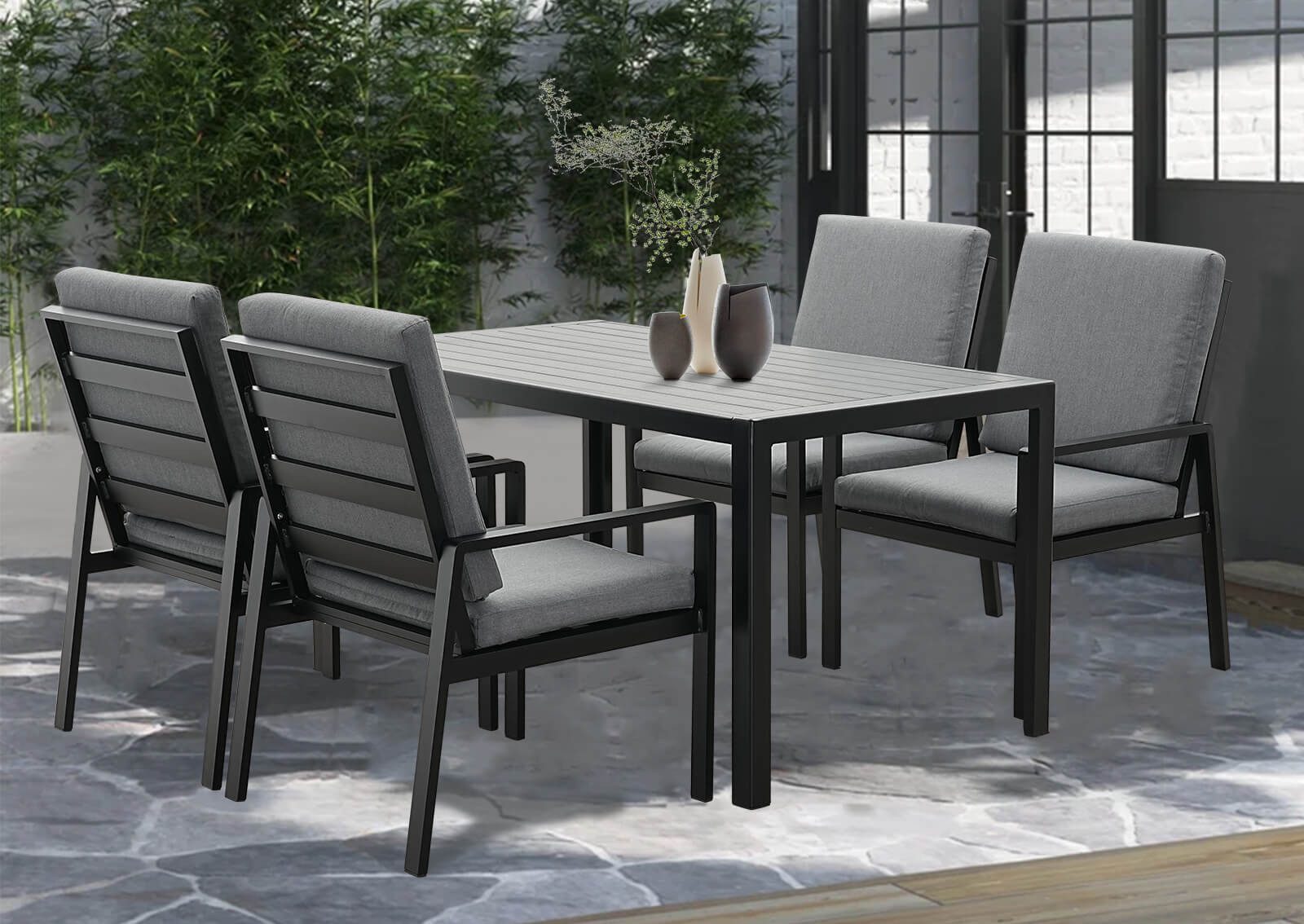 MeXo Gartenlounge-Set Gartenmöbel Set Aluminium, Dining günstig online kaufen