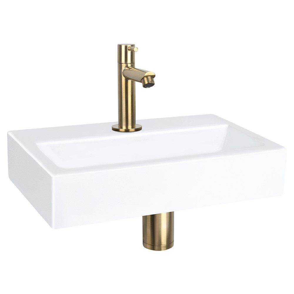 Differnz Waschschüssel Differnz Flat Waschbecken-Set 38x24x7 cm