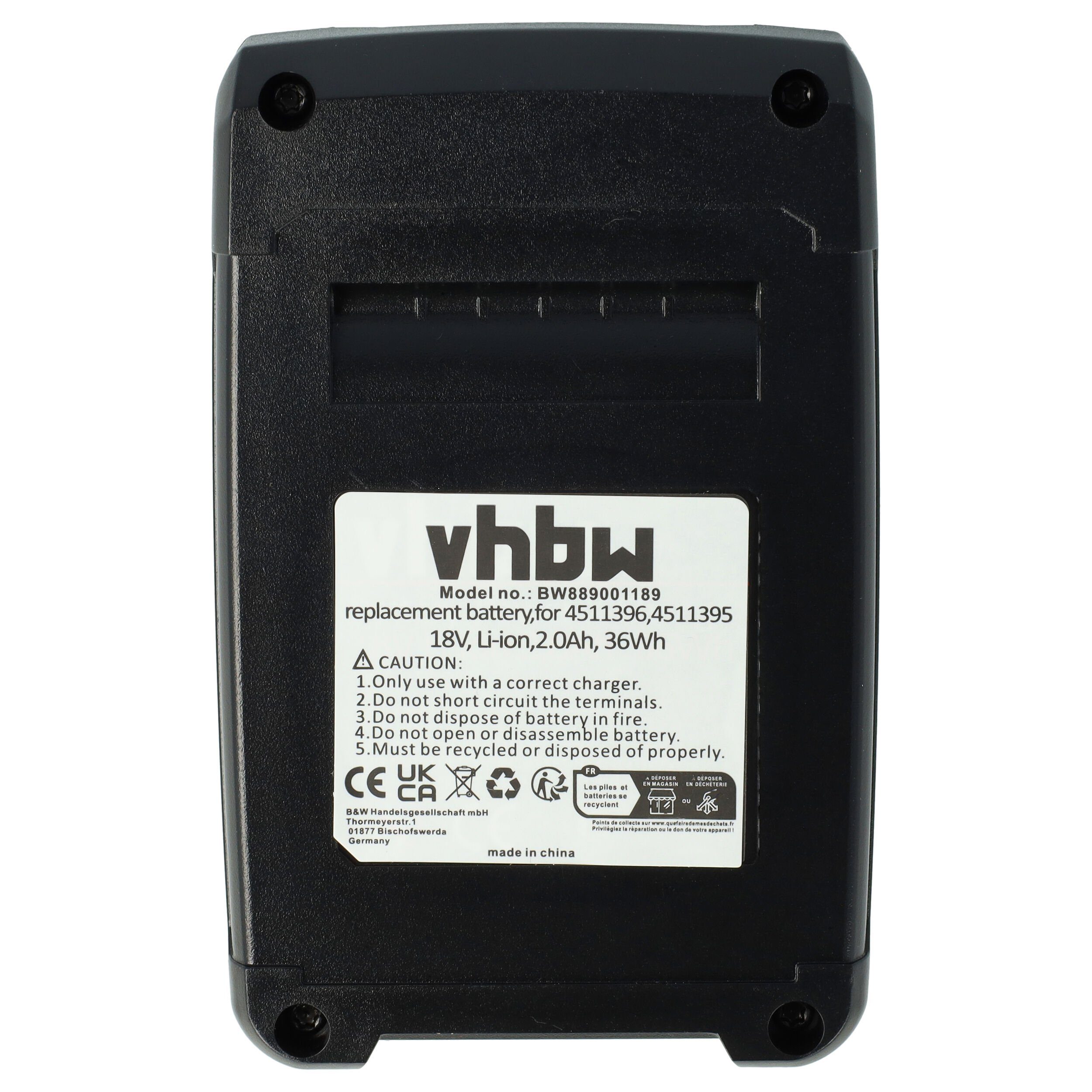 vhbw kompatibel mit V) 2000 18, TE-HA 18, (18 TE-DA Einhell TE-DY Akku mAh 18/760 Li-Ion