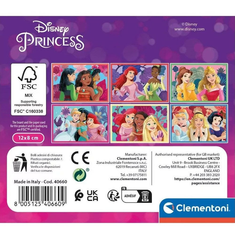Disney Princess Lernspielzeug Disney Prinzessin Bonding Clementoni 6-teiliges Märchenwürfel, fördert die Feinmotorik und das logische Denken – Bild 2 von 3