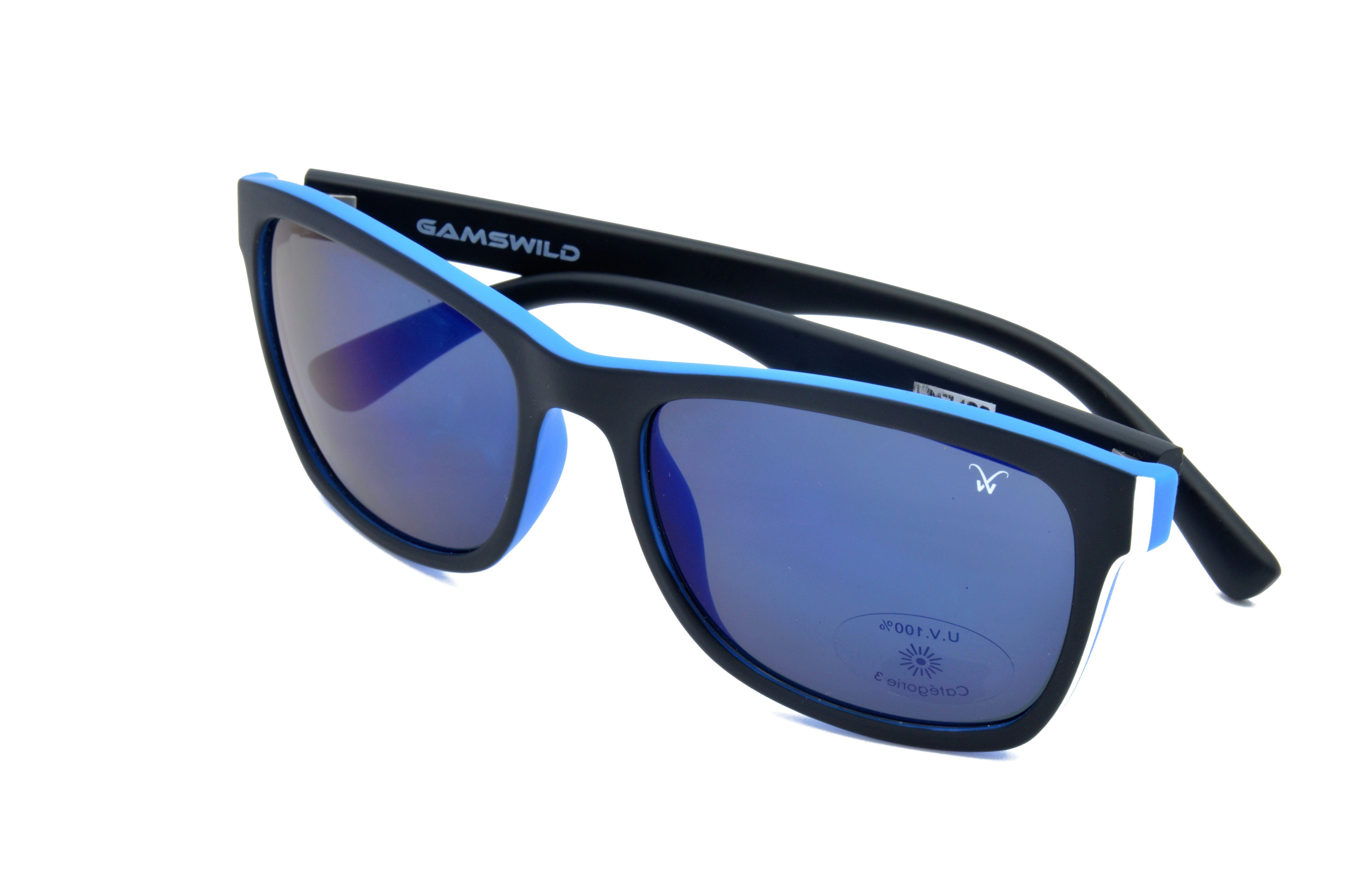 Gamswild Sonnenbrille UV400 GAMSSTYLE Modebrille Metallschaniere Damen Modell WM7428 in blau, beige, schwarz-G15