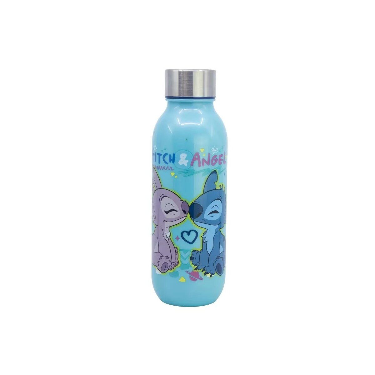 Disney Trinkflasche Disney Lilo und Stitch Love Plastikflasche mit