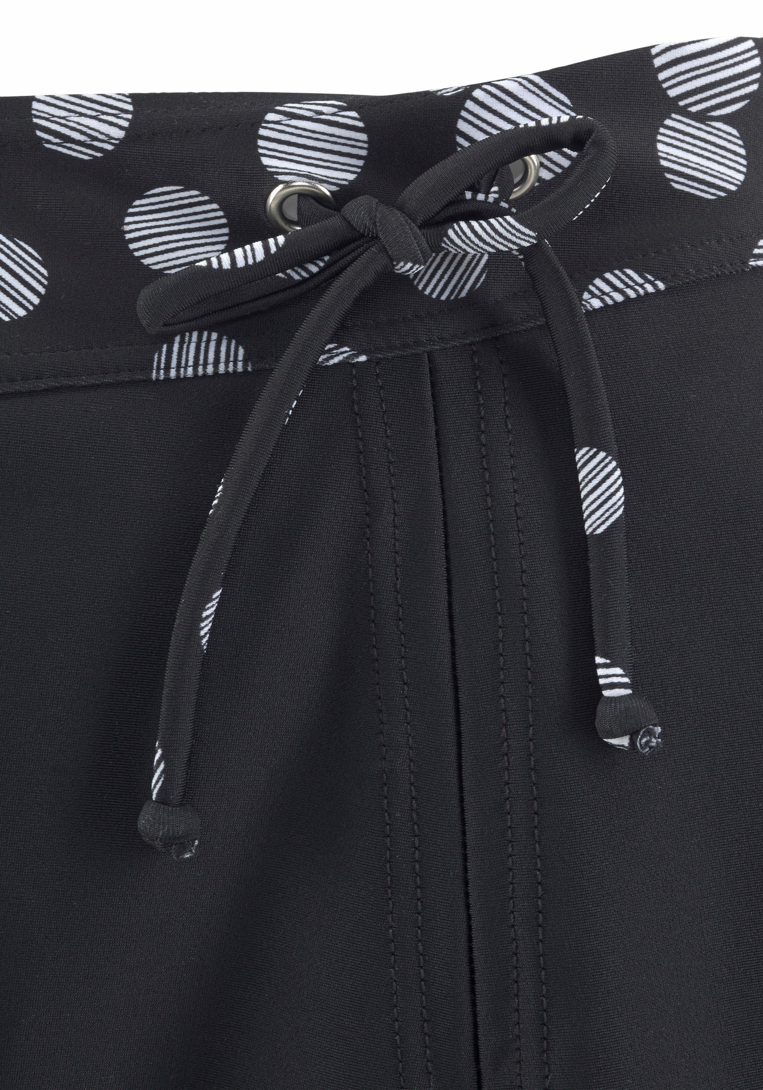 LASCANA Bade-Rock mit integrierter Bikinihose und bedrucktem Bündchen