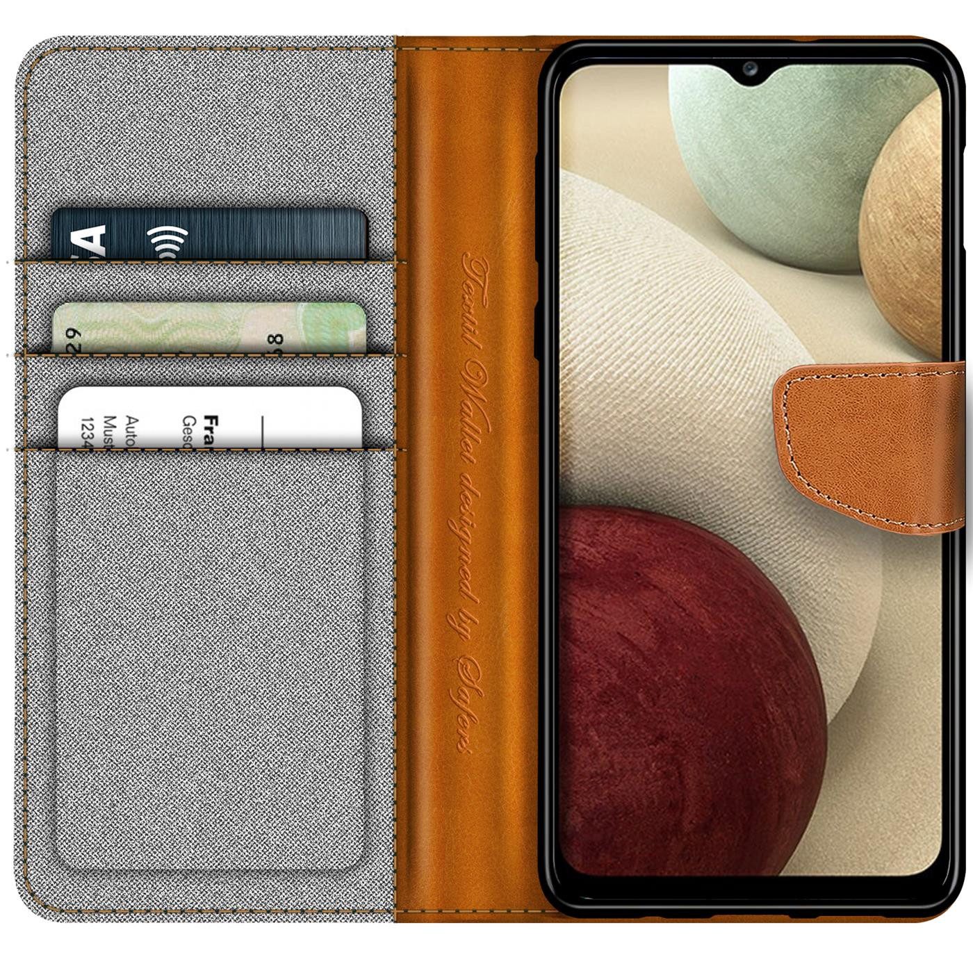CoolGadget Handyhülle Flip Case Wallet Cover Book Tasche für Samsung Galaxy A02s 6,5 Zoll, Handy Tasche mit Kartenfach Book Schutzhülle