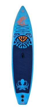 Runga-Boards Inflatable SUP-Board Runga TOA AIR 11.6 blue Stand Up Paddling SUP iSUP, Allround, (Set 1, mit gepolsterten Trolley-Rucksack, Center-Finne und Coiled-Leash)