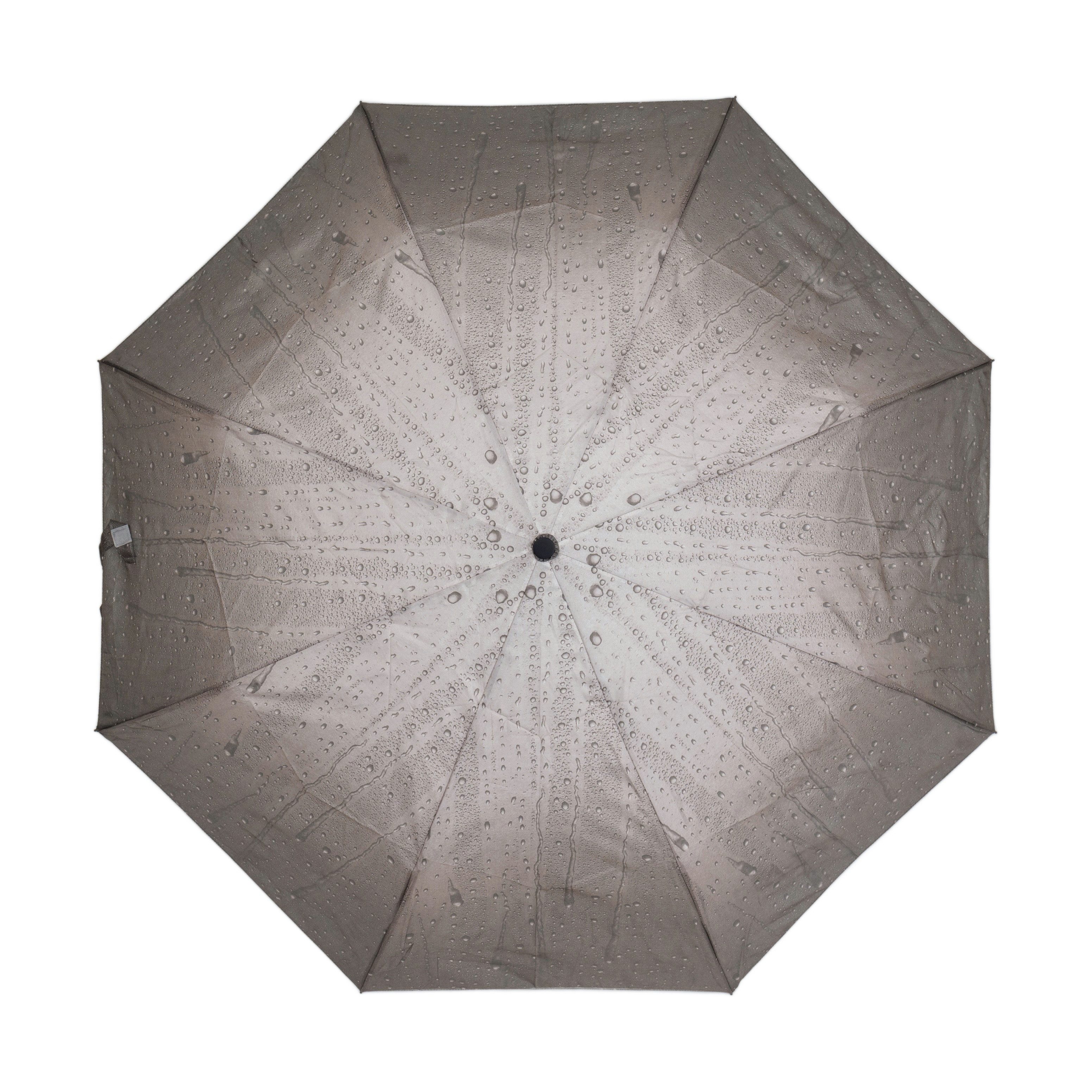 Susino Taschenregenschirm mit Schutzhülle ø100 cm mit Tropfenmotiv Winddicht