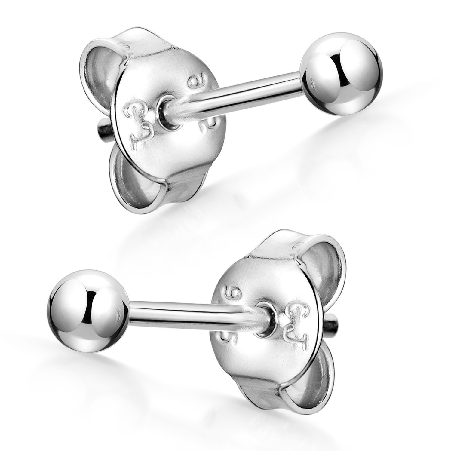 Materia Paar Ohrstecker Damen Silber Kugel Rund 3-6mm SO-434, 925 Sterling günstig online kaufen