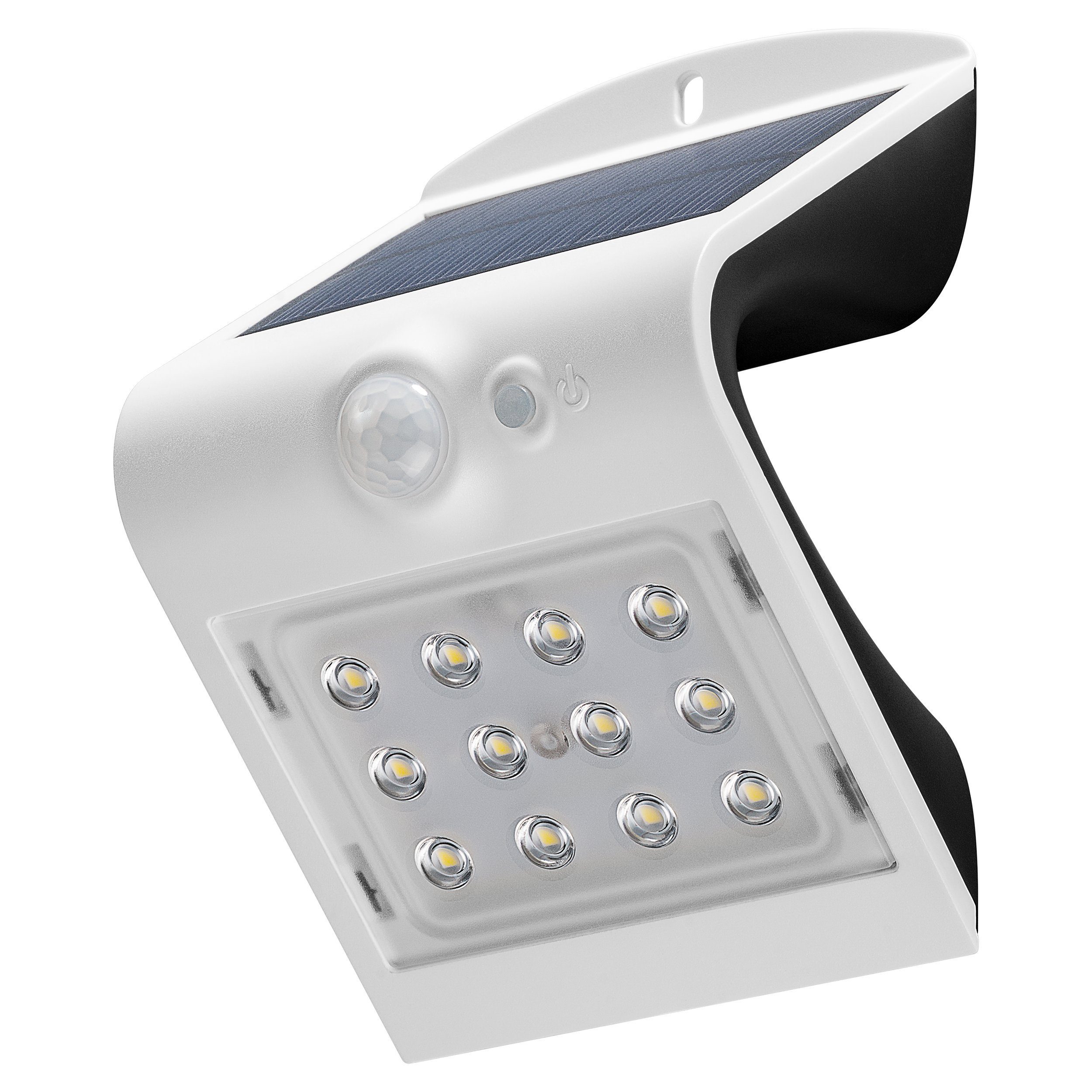 / K LED / Hochwertiges Außenstrahler lm Neutralweiß, mit Scheinwerfer, Goobay LED 4000 integriert, Solarpanel Bewegungsmelder 1,5 fest 220 LED Weiß / Solar W Solarleuchte