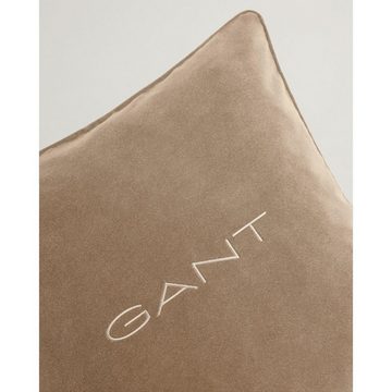 Kissenhülle Gant Home Kissenhülle Velvet Cushion Samt Cold Beige (50x50cm), Gant