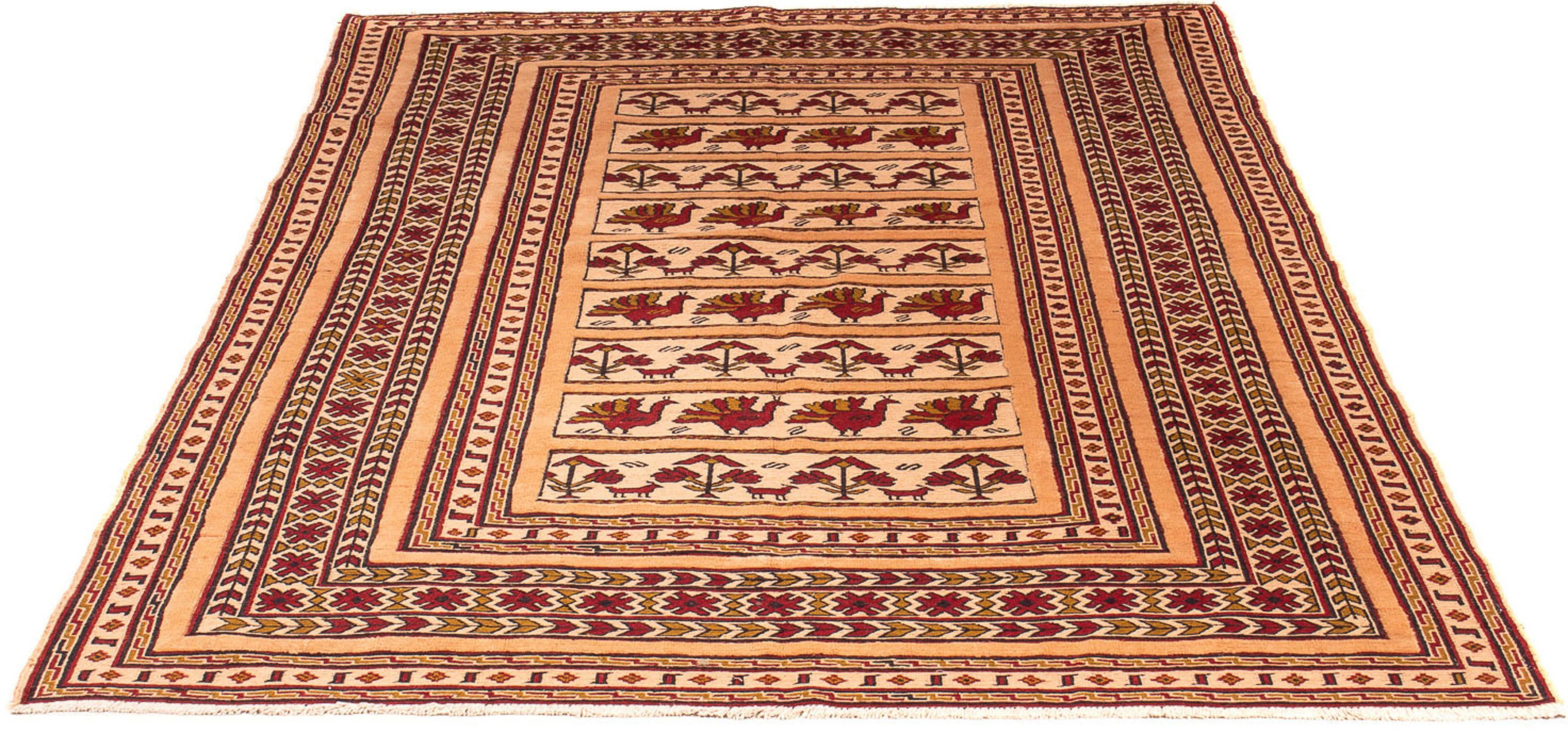 Wollteppich Kelim - Oriental - 180 x 140 cm - braun, morgenland, rechteckig, Höhe: 4 mm, Wohnzimmer, Einzelstück