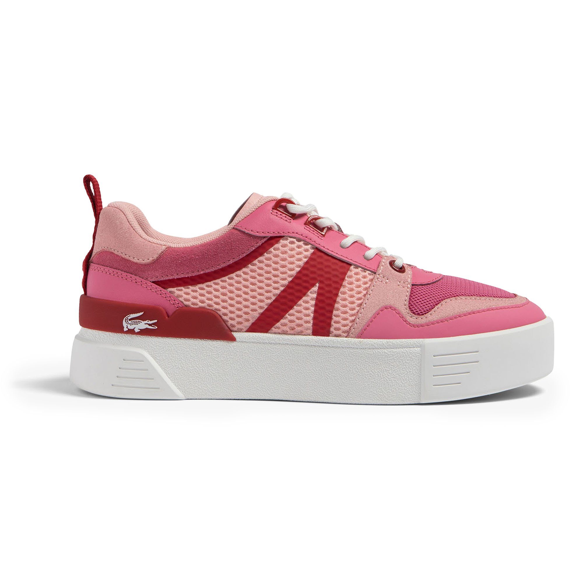 Sneaker Lacoste Pink/Rot HEEL Leder Turnschuhe, Damen POP, - Sneaker