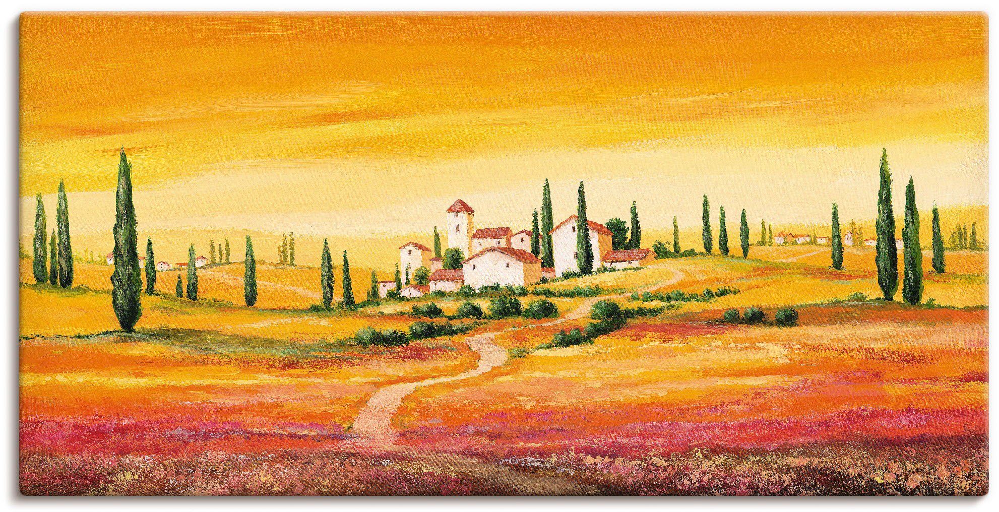 Artland Wandbild Traumhafte toskanische Landschaft, Europa (1 St), als Alubild, Leinwandbild in verschied. Größen