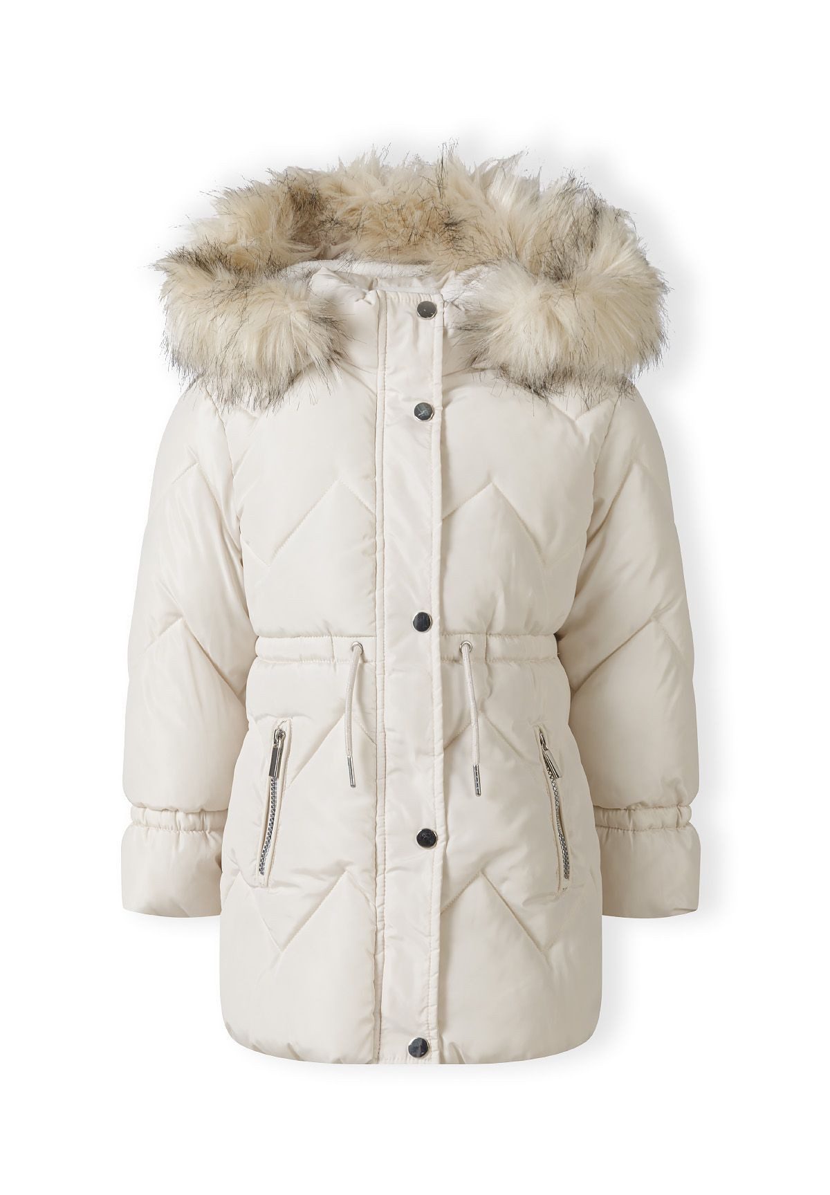 Winterjacke Gefütterte Jacke mit abnehmbarem Kunstfell (2y-14y)