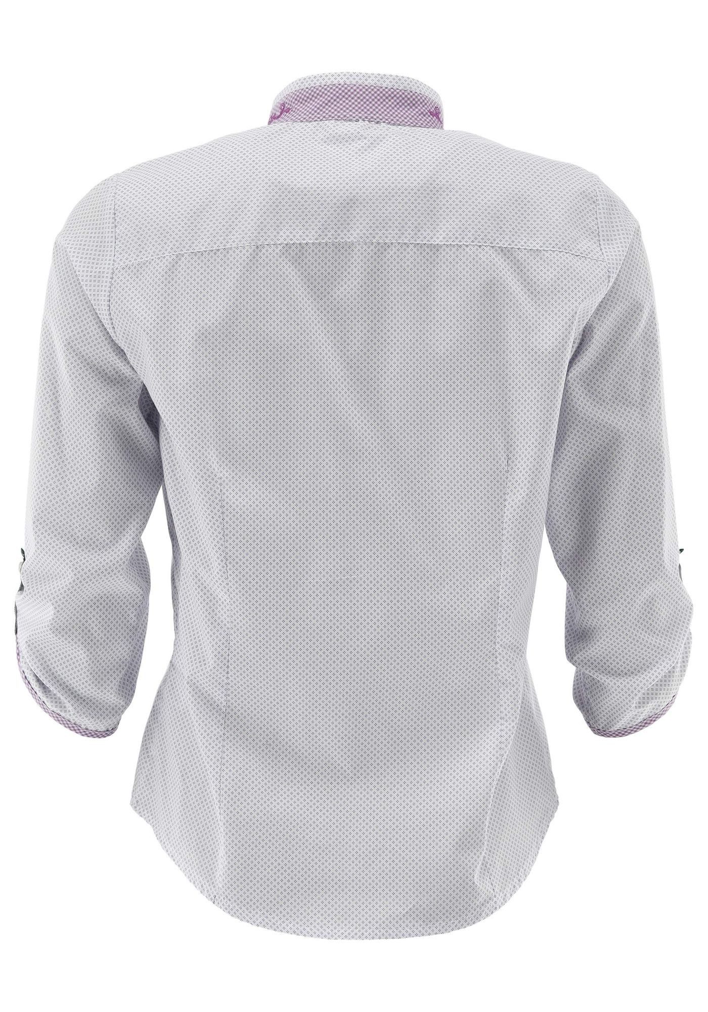 OS Trachten Trachtenbluse Brocu Tailliert, Stehkragen, Stickerei auf Kragen günstig online kaufen