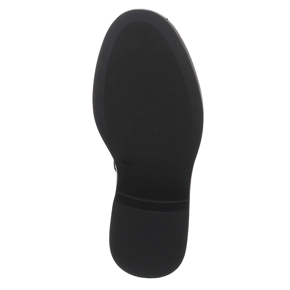 Ital-Design Elegante knöchelhohe Stiefel für Damen, vielseitig und komfortabel Stiefel (90726782) Blockabsatz Flache Stiefel in Schwarz – Bild 3 von 5