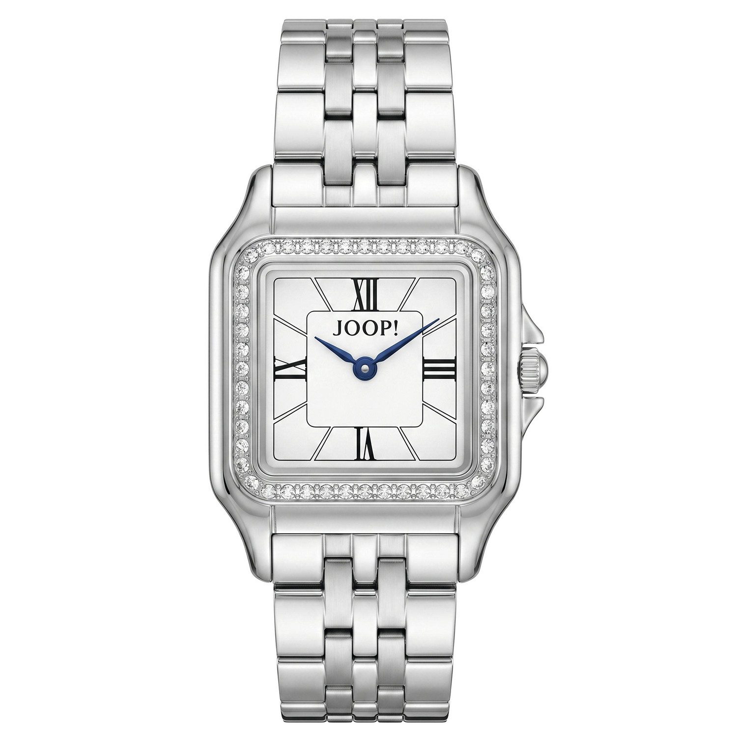 JOOP! Quarzuhr 2101491, Armbanduhr, Damenuhr, Edelstahlarmband, analog, Kristallsteine