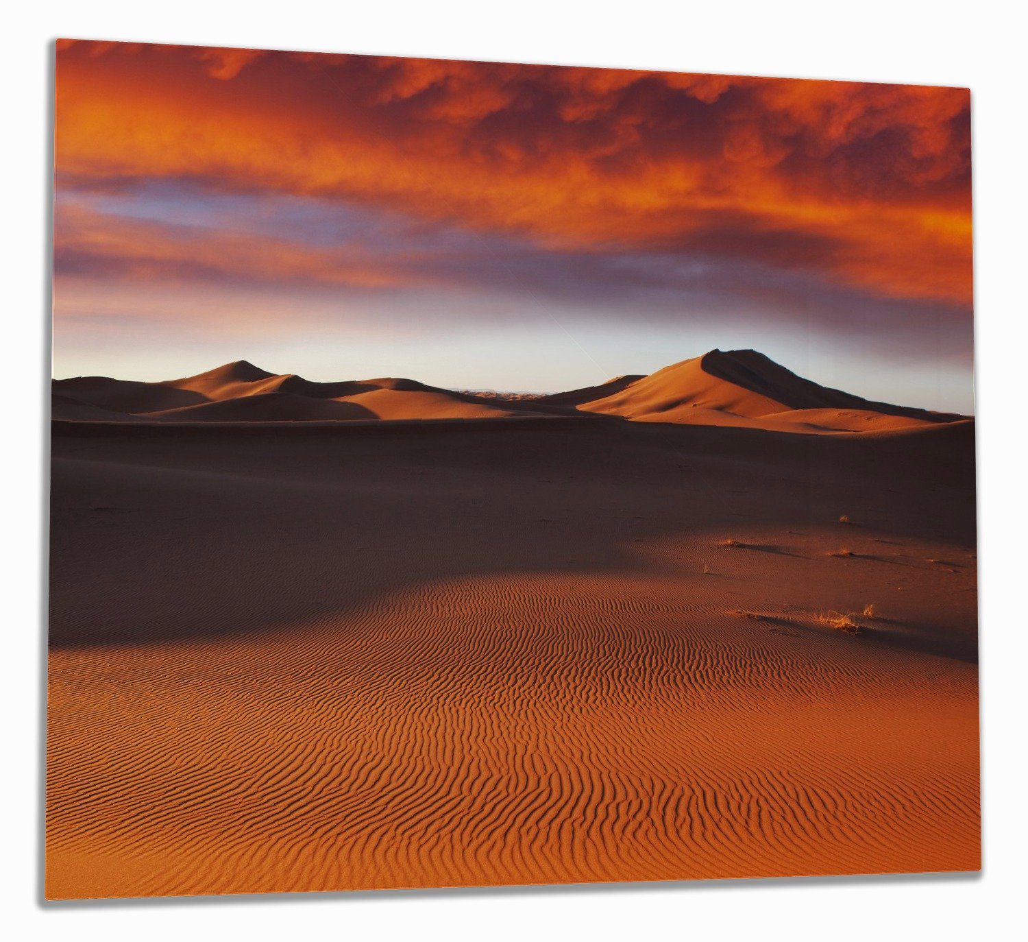 Wallario Herd-Abdeckplatte Sahara Wüste II - Sanddünen im Sonnenuntergang, ESG-Sicherheitsglas, (Glasplatte, 1 tlg., inkl. 5mm Noppen), verschiedene Größen