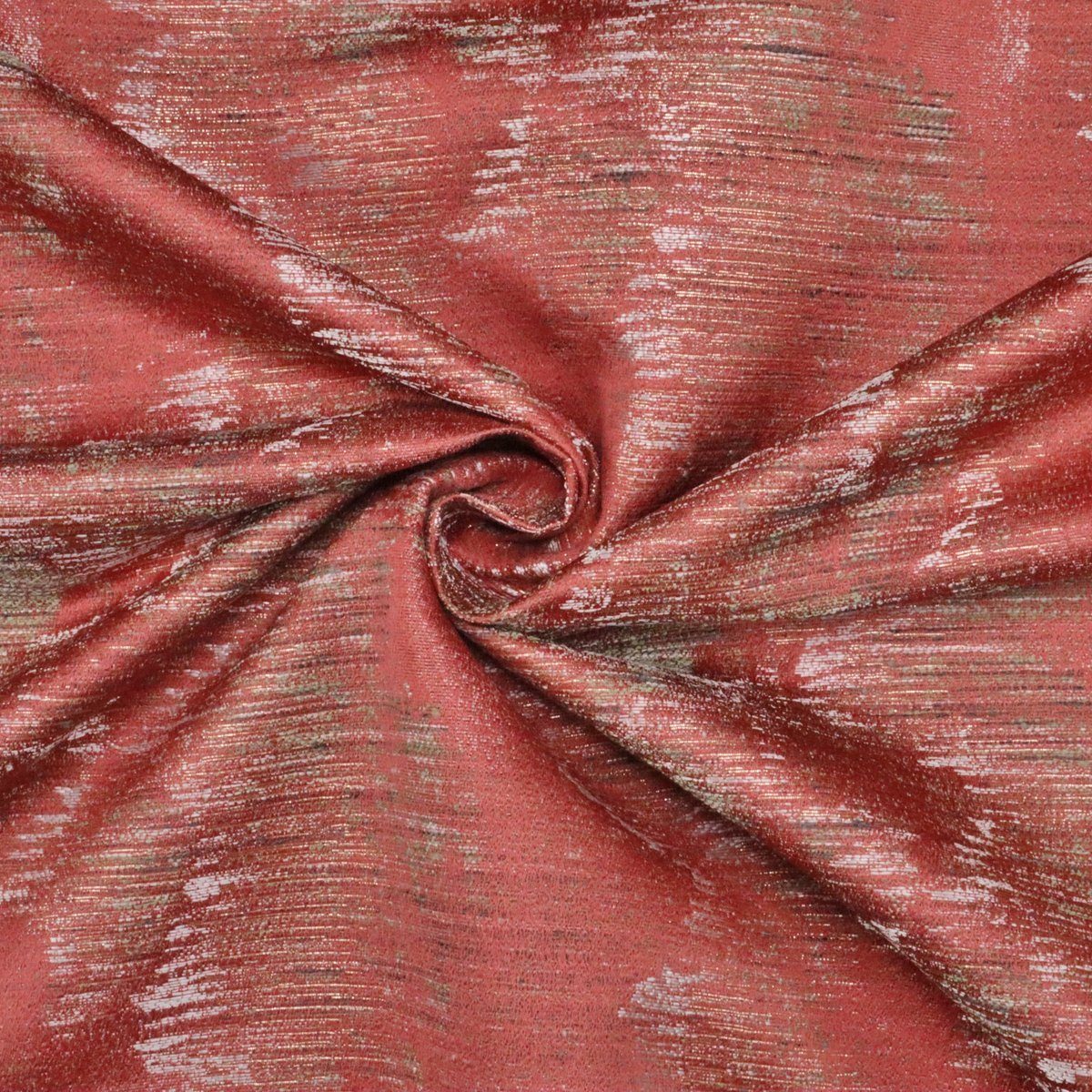 Stofferia Stoff Dekostoff Jacquard Tai Rot, Breite 140 cm, Meterware