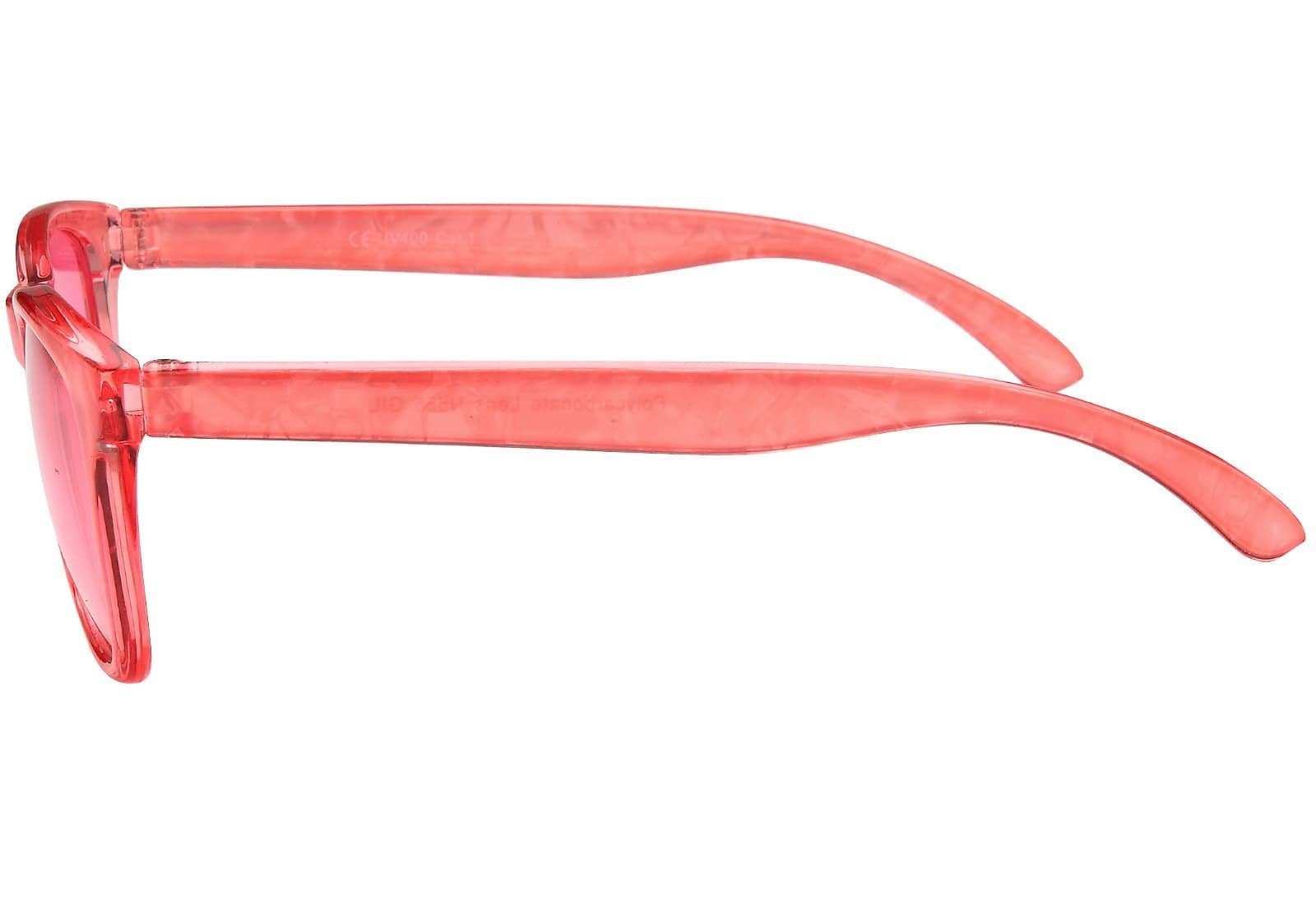 Eyewear Pink durchsichtigen BEZLIT Sonnenbrille Rosa Retrosonnenbrille Kinder Mädchen mit (1-St) Bügel