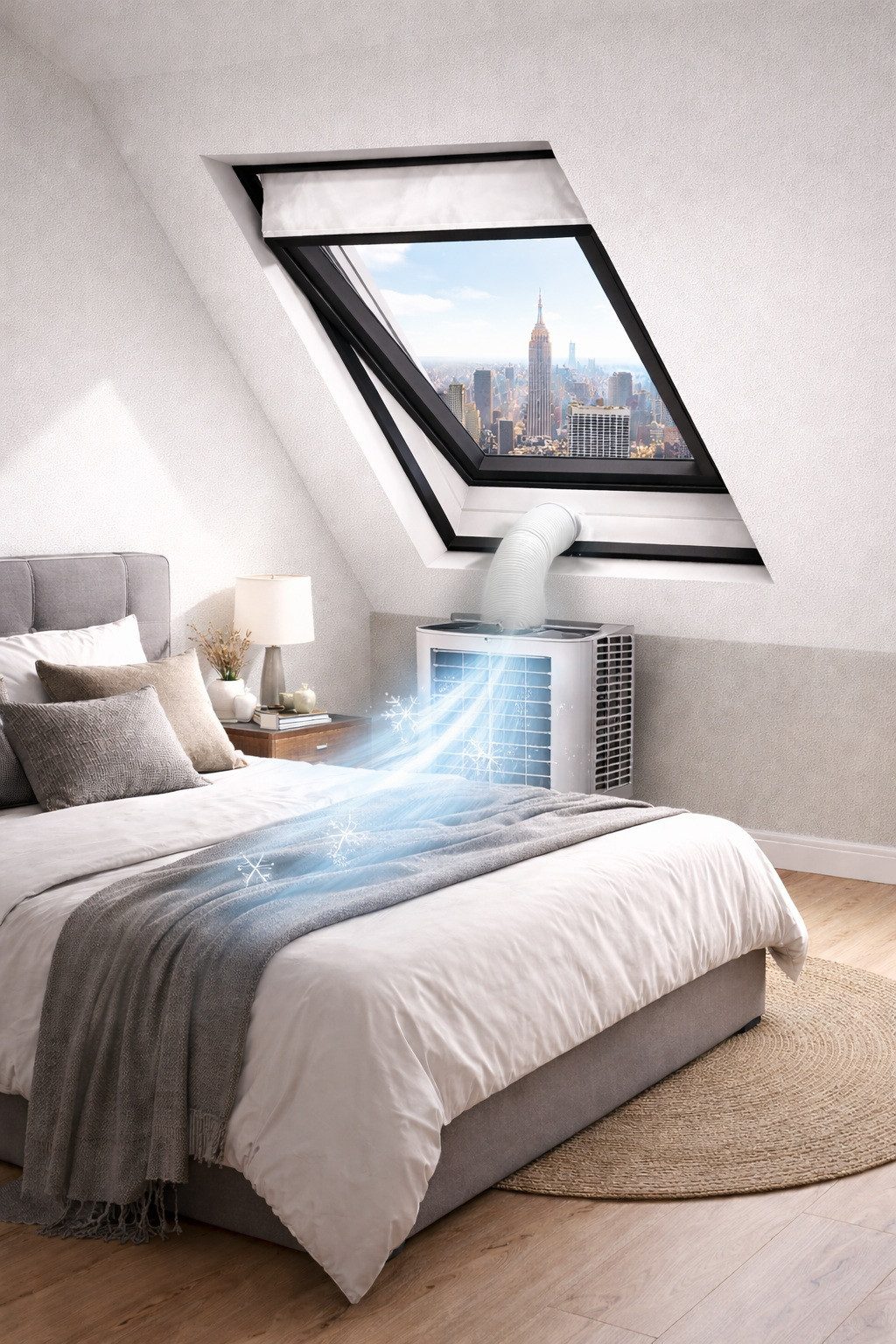One Home Fenster-Set Erweiterung Fensterabdichtung Dachfenster für Mobile Klimageräte, Klimaanlage, Hitzeschutz Abdichtung für Dachfenster und Schwingfenster