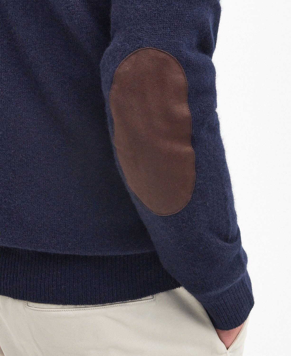 Barbour Strickpullover Troyer Patch