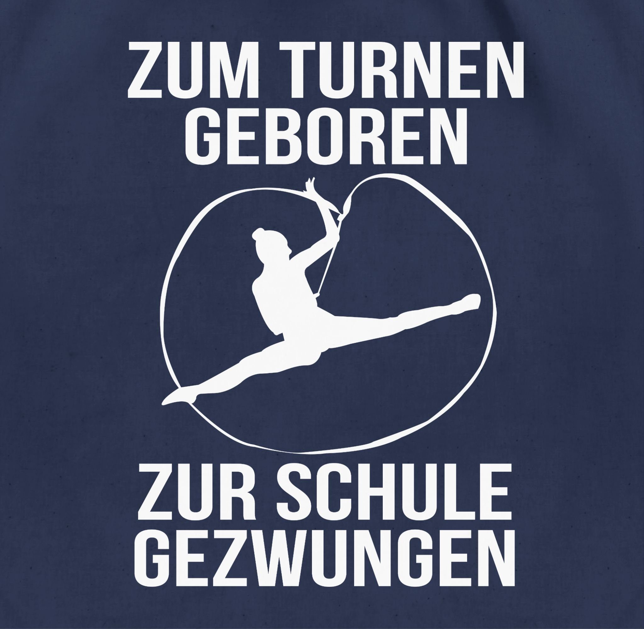Shirtracer Turnbeutel Zum turnen geboren Silhouette, günstig online kaufen