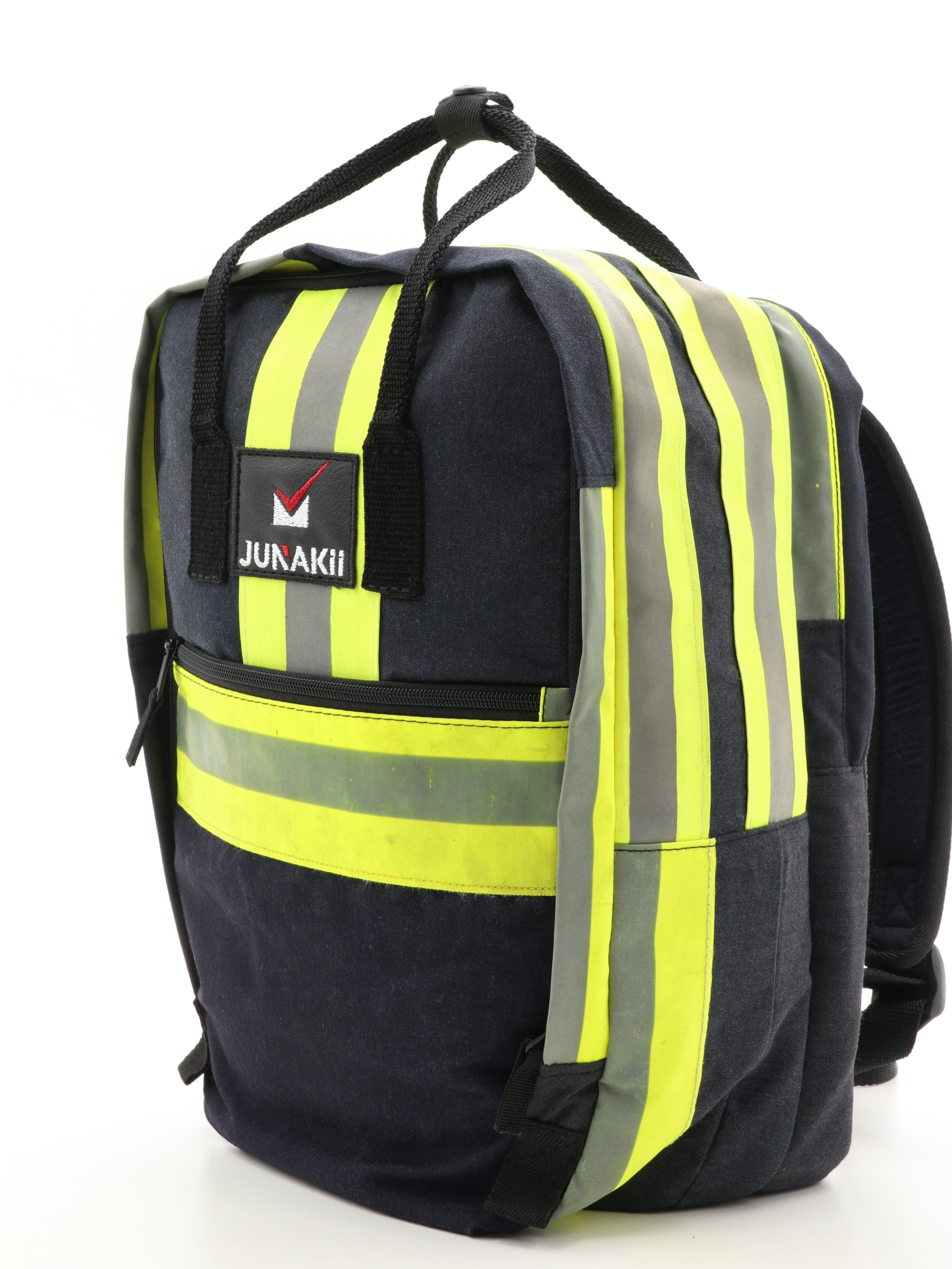 JUNAKii Laptoprucksack, Upcycling, Unikat, Europa, nachhaltig, robust, funktional, Reise