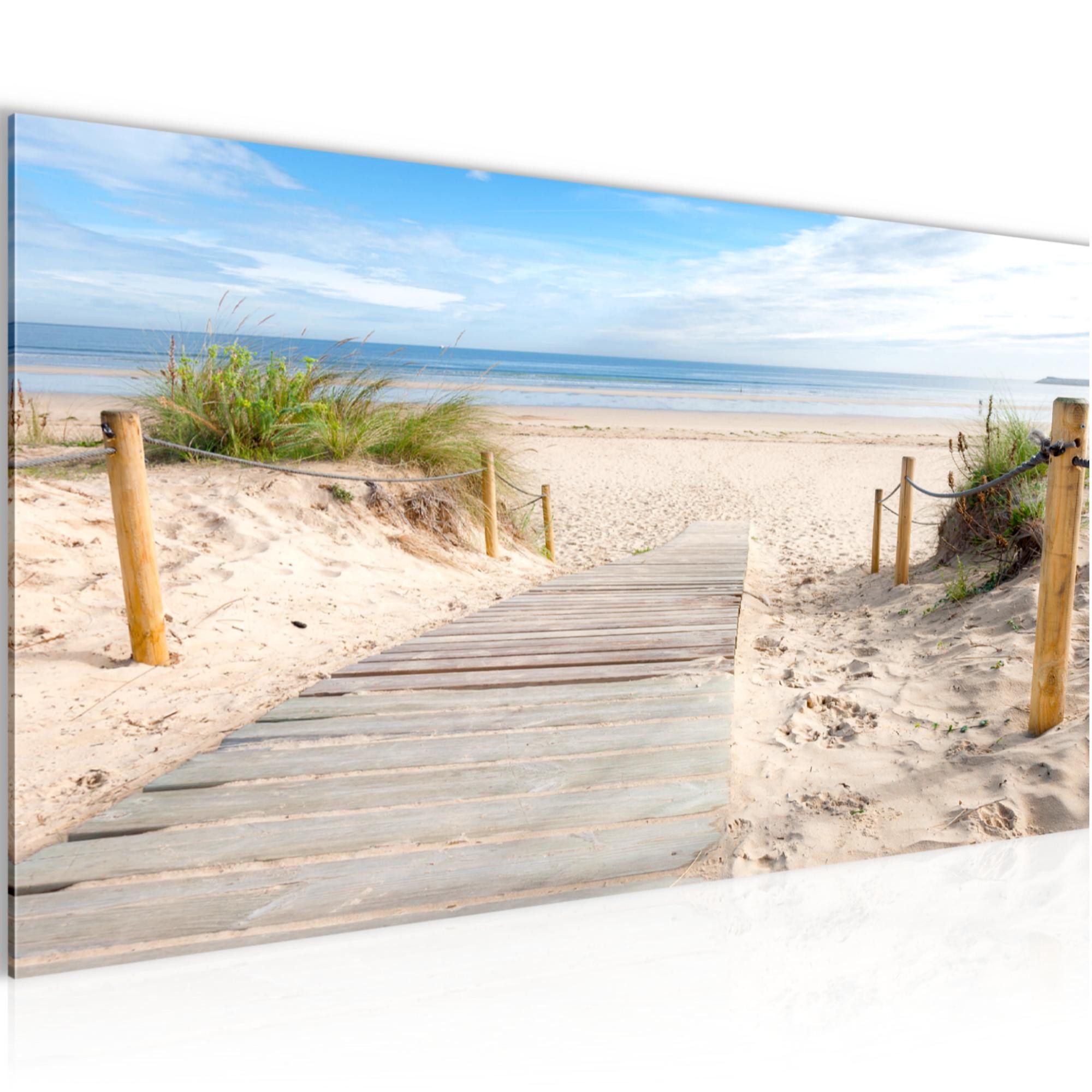 Runa Art Wandbild Wald See Natur Landschaft Deko Bilder XXL Wohnzimmer Schlafzimmer, Ostsee