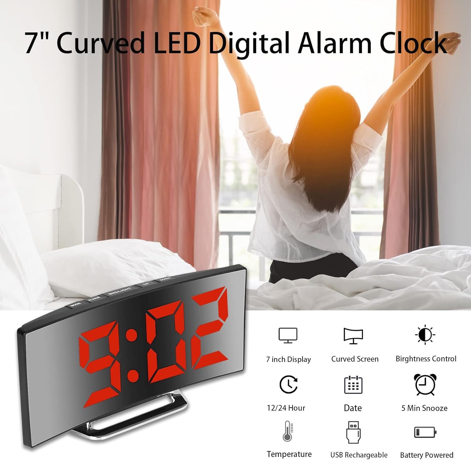 Revinta Wecker LED Wecker Digitaler Alarmwecker günstig online kaufen
