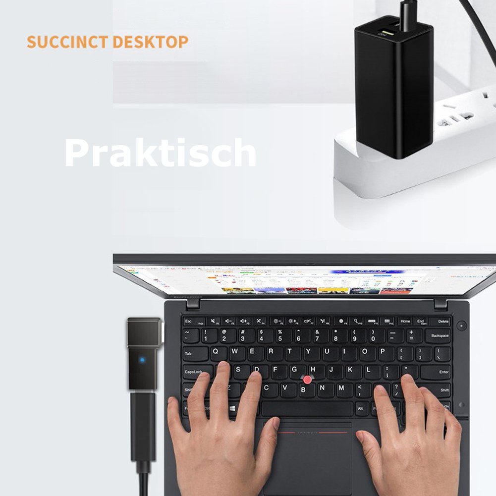 Bolwins K03 USB 3.1 Type-C zu DC mit PD Kabel Adapter für IBM Lenovo Thinkpad Notebook-Adapter DC-Stecker 11,0 x 4,0 mm zu USB 3.1 Type-C Buchse, 0 cm, Integrie – Bild 5 von 5
