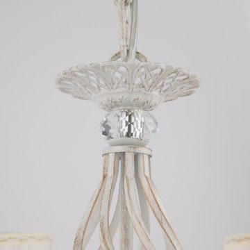 Maytoni Kronleuchter Kronleuchter Grace in Weiß und Gold E14 6-flammig, keine Angabe, Leuchtmittel enthalten: Nein, warmweiss, Kronleuchter