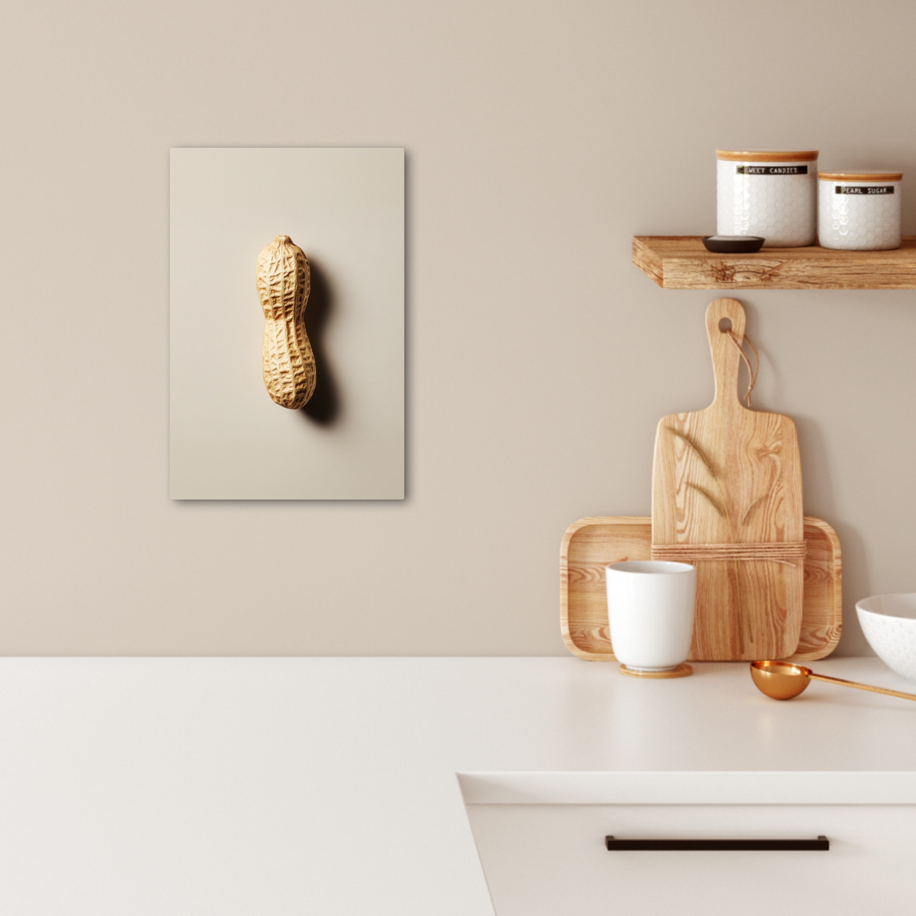 OneMillionCanvasses® Leinwandbild Erdnuss - Roh - günstig online kaufen