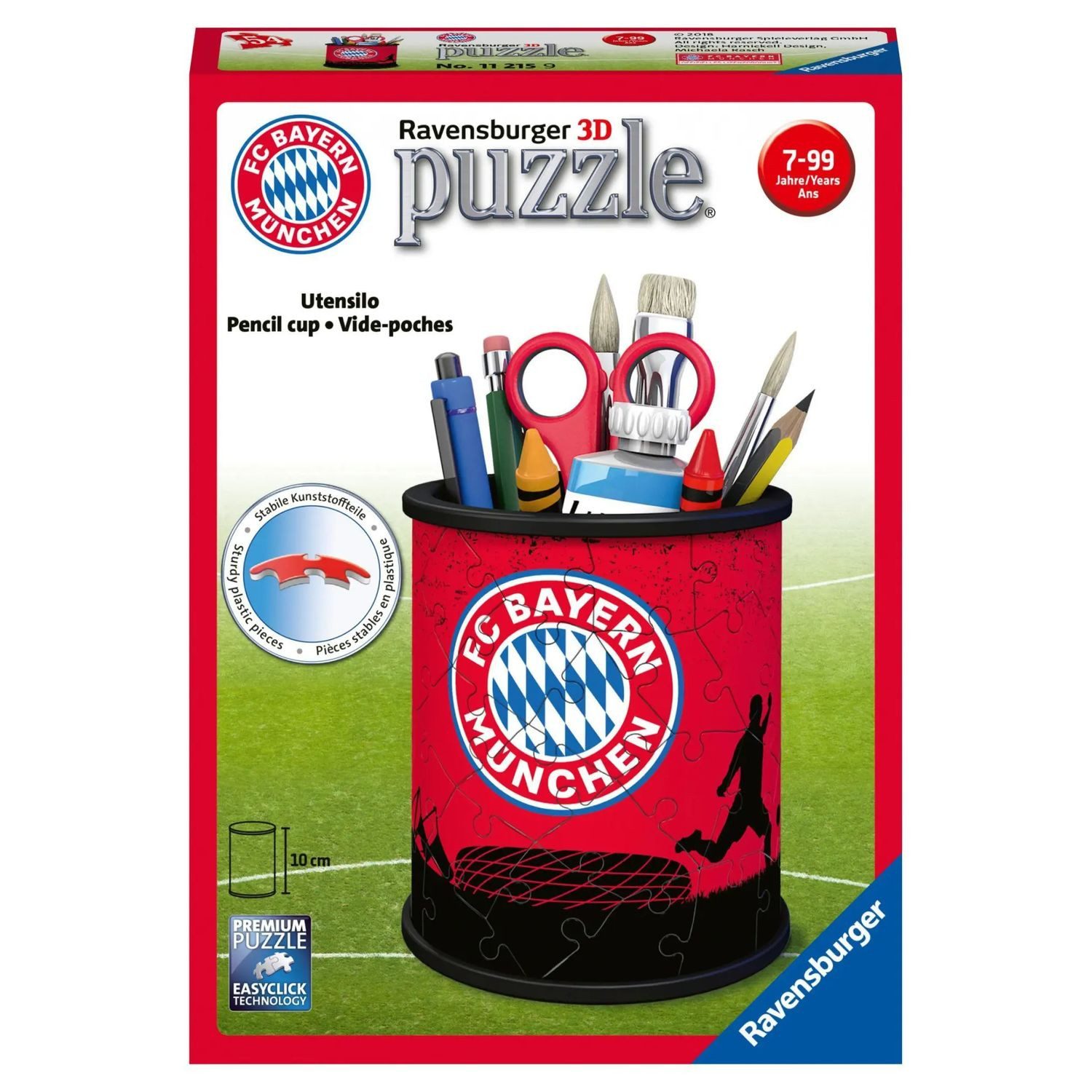 Ravensburger Puzzle Ravensburger 3D Puzzle 11215 - Utensilo FC Bayern - 54 Teile -..., 54 Puzzleteile