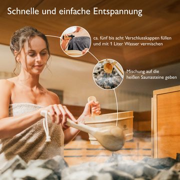 Liebenstein Sauna-Aufgussset Wohlfühl-Trio mit 100% naturreinen Bio Ölen (BIO Saunaaufguss SET - regional und nachhaltig, 3-tlg., [3x100ml Sauna Aufgussmittel) Schwarzwald Sauna Set für ein intensives Dufterlebnis.