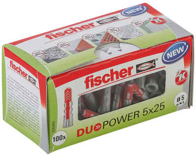 fischer Universaldübel »(535452)«, (Set, 210-tlg), 100 x DuoPower 5 x 25