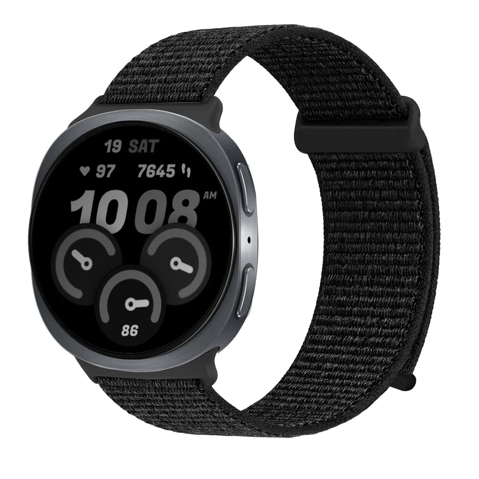 Tec-Expert Smartwatch-Armband für Samsung Galaxy Watch8 44 mm Armband Ersatz Wechsel Band, Nylon Textil mit Klettverschluss, stufenlos Verstellbar, atmungsaktiv